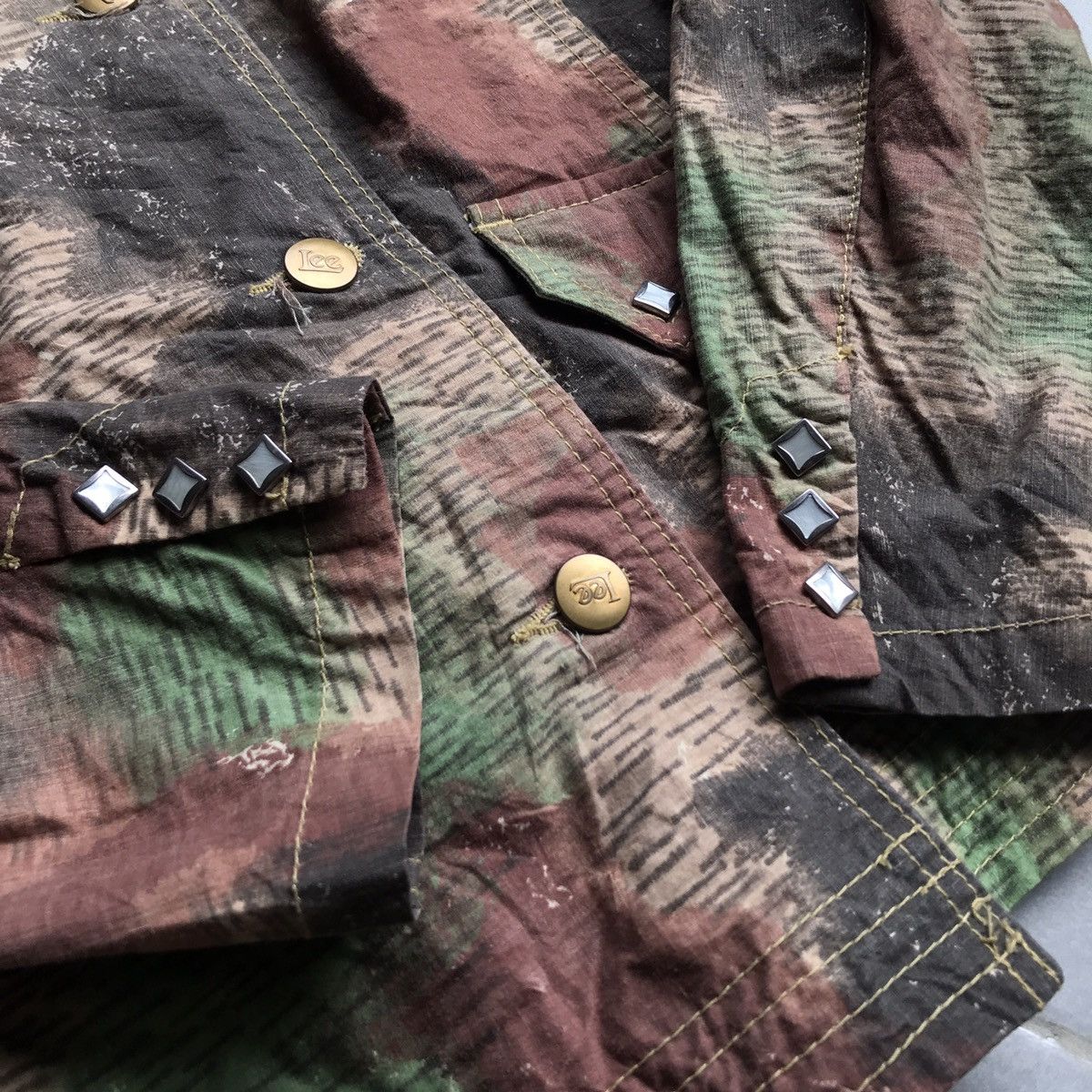 Lee × Vintage Vintage LEE SAMMLER double breasted camo jacket Size S / US 4 / IT 40 - 4 Thumbnail
