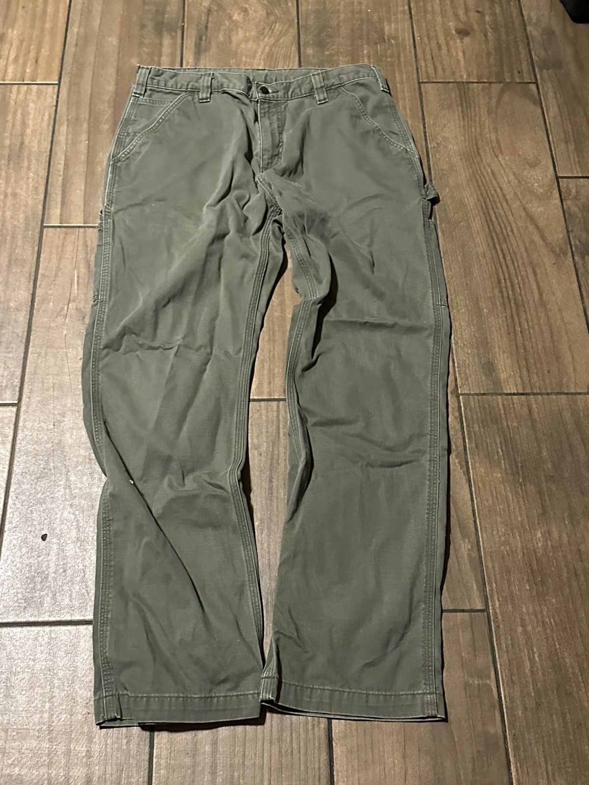 Carhartt Green Carhartt work baggy jeans Size US 35 - 3 Thumbnail