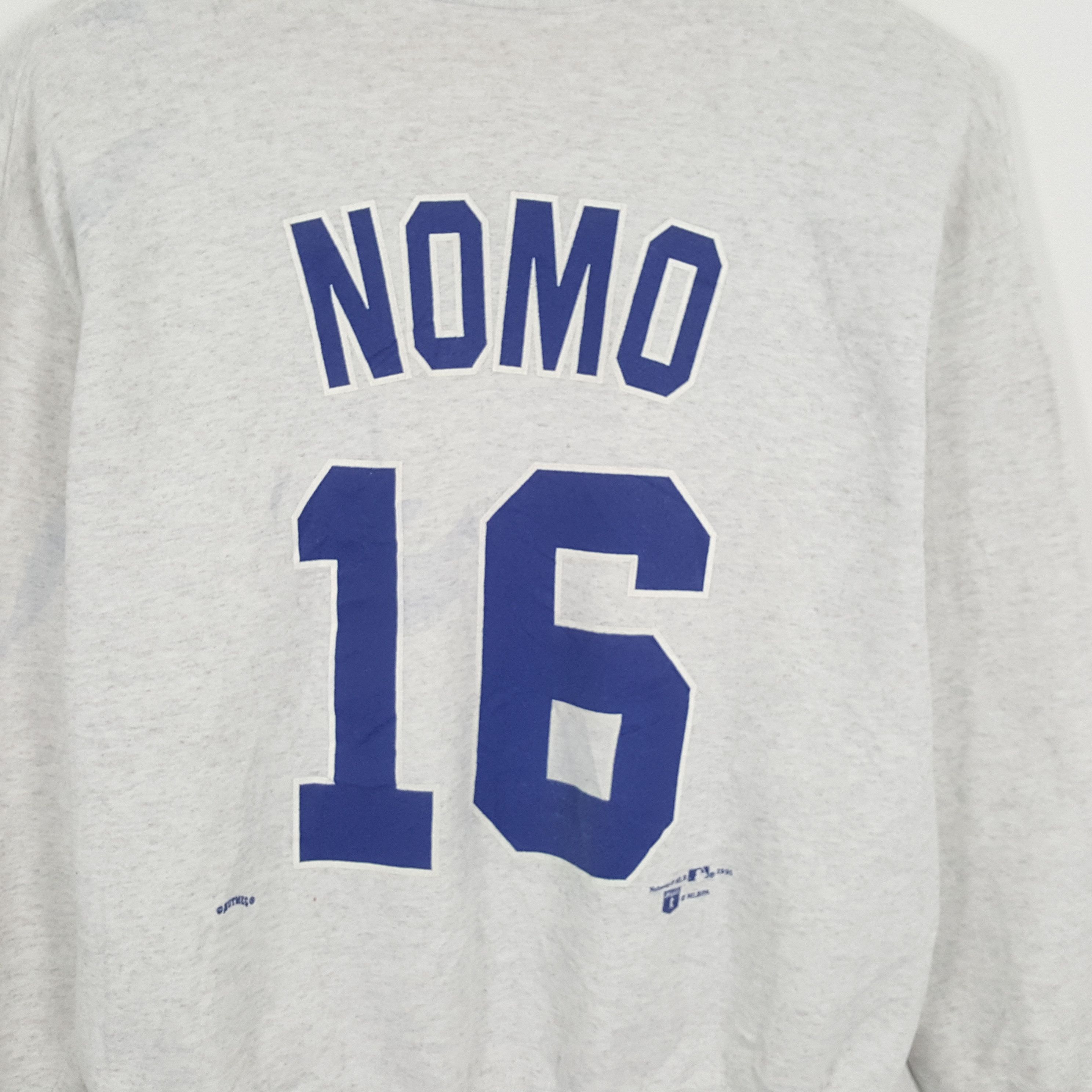 MLB × Vintage Vintage 90's DODGERS NOMO 16 Baseball Team MLB Sweatshirts Size US XL / EU 56 / 4 - 4 Thumbnail