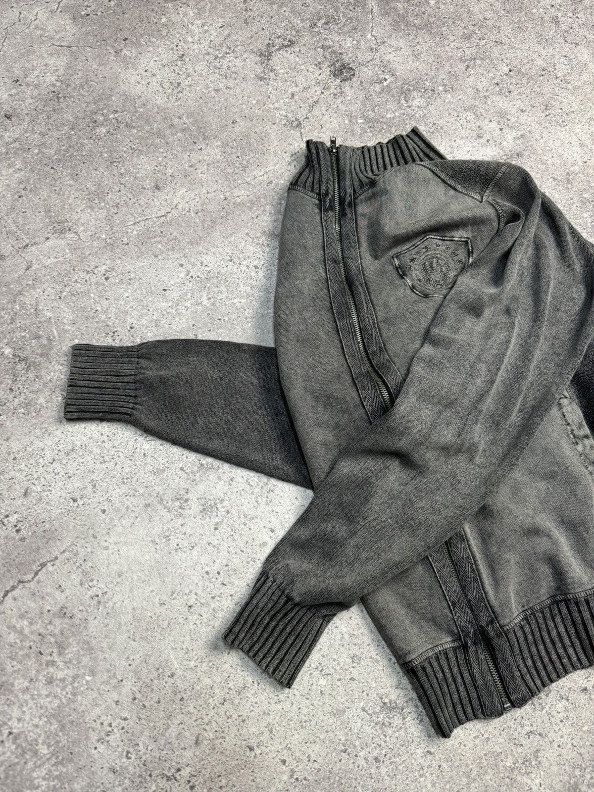 Japanese Brand × Vintage Vintage Y2K Distressed Striped Sweater Faded knit Y2K Effect Size US M / EU 48-50 / 2 - 8 Thumbnail
