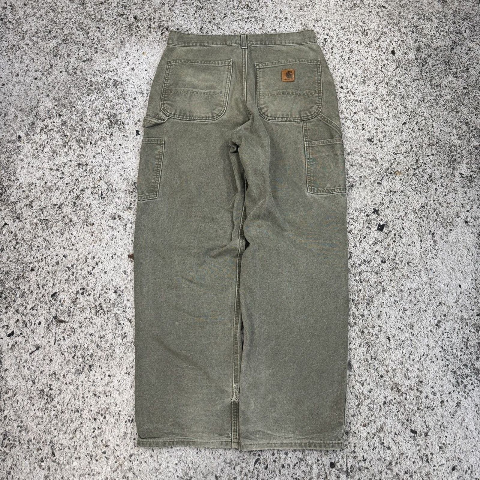 Vintage Thrashed Faded Distressed Carhartt Pants ERD Grunge Chrome Size US 29 - 1 Thumbnail