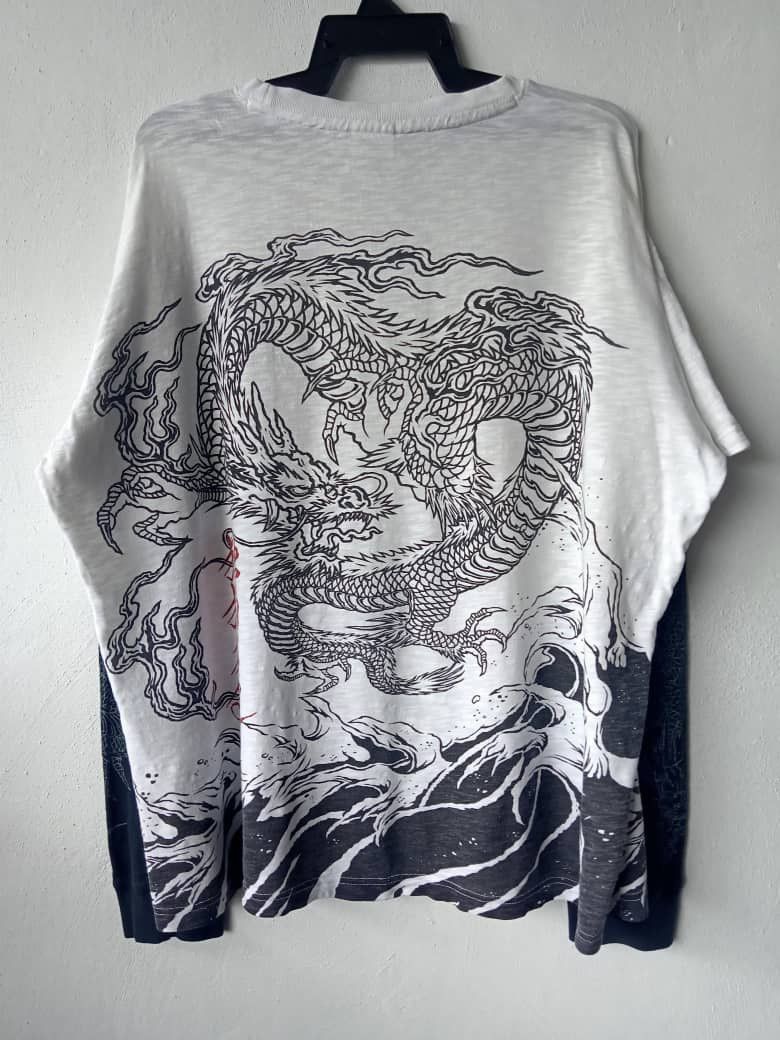 Affliction Dogtown Dragon Eastern Iconography Overprint Tees Size US XL / EU 56 / 4 - 1 Thumbnail