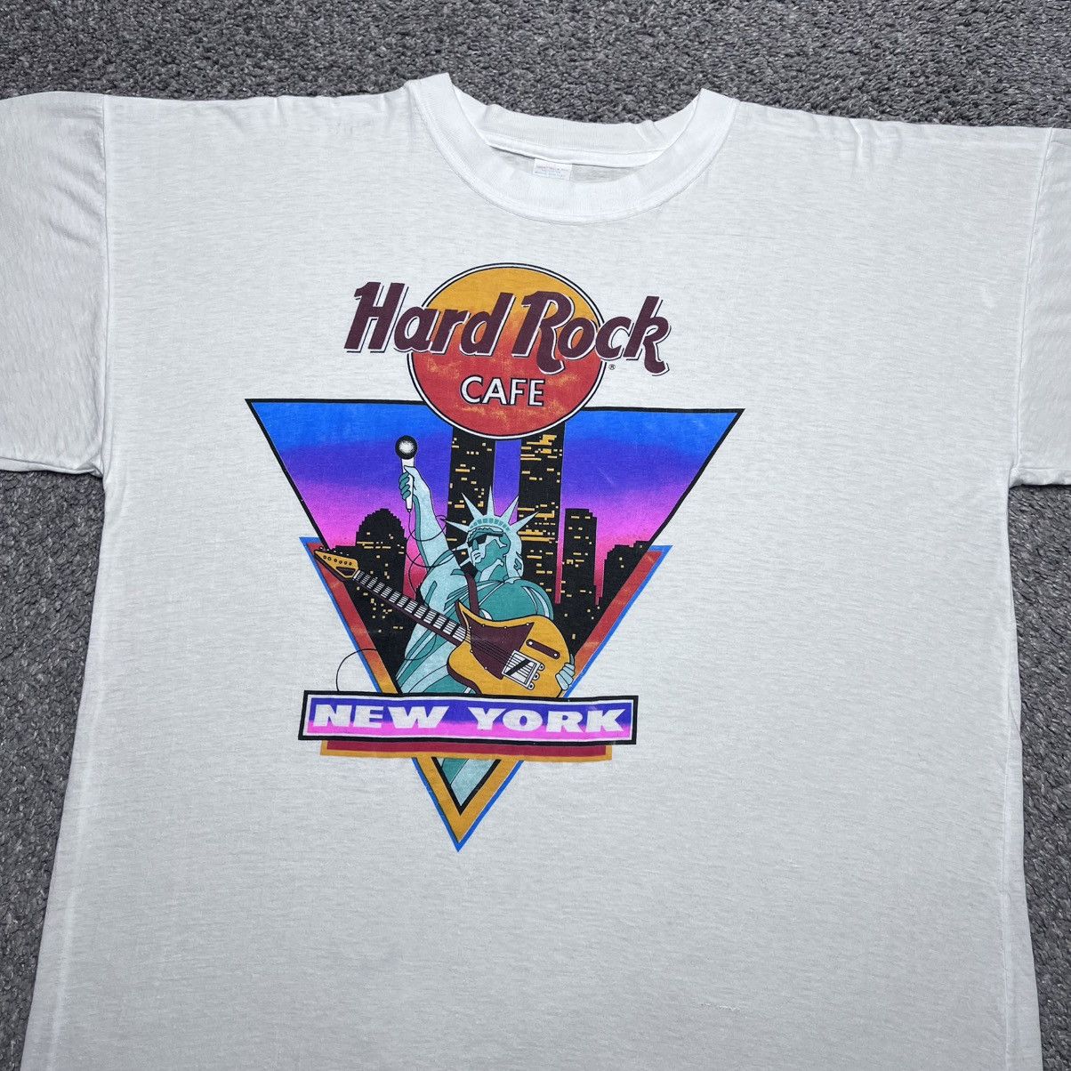 Hard Rock Cafe Vintage 90s Hard Rock Cafe New York City Art Graphic T-Shirt Size US XL / EU 56 / 4 - 5 Thumbnail