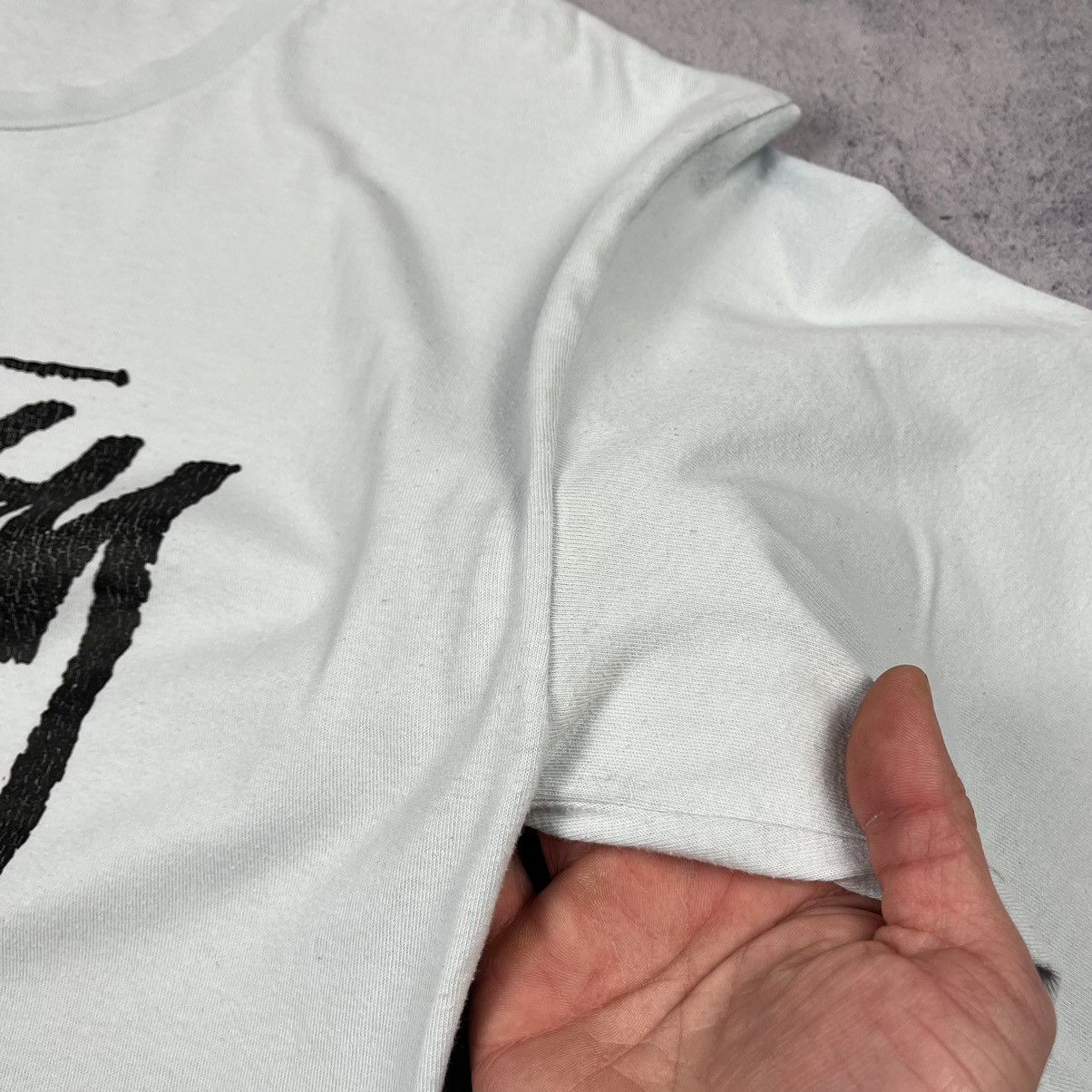 Stussy Vintage Stussy big logo y2k baby blue longsleeve 90’s Size US L / EU 52-54 / 3 - 6 Thumbnail