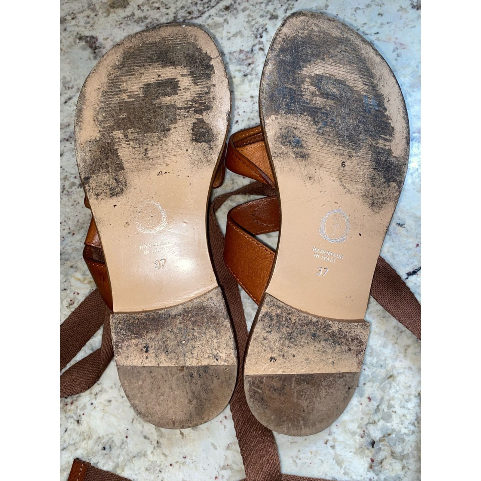Sarah Flint Sarah Flint $295 Grear Saddle Grecian Lace Up Sandal 7 Size US 7 / IT 37 - 15 Thumbnail