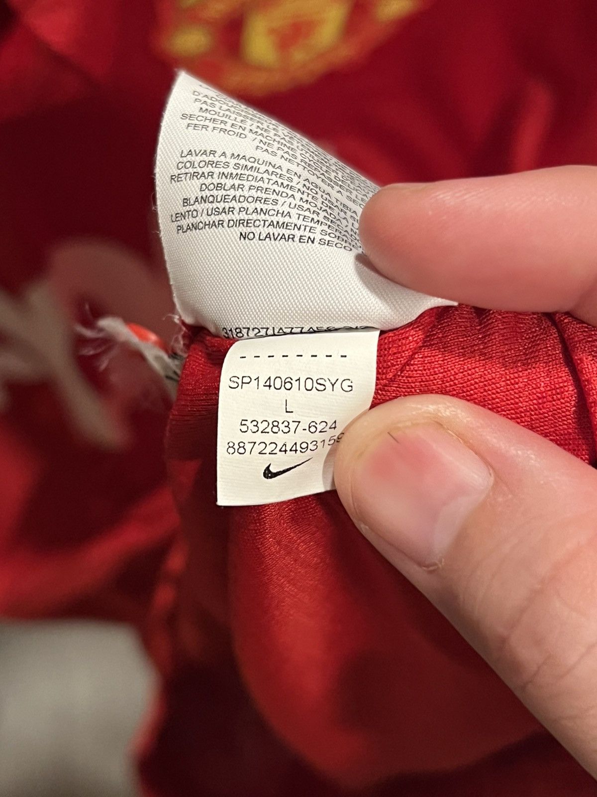 Nike Nike Manchester United Januzaj FC Soccer Futbol Jersey Kit Size US L / EU 52-54 / 3 - 3 Thumbnail
