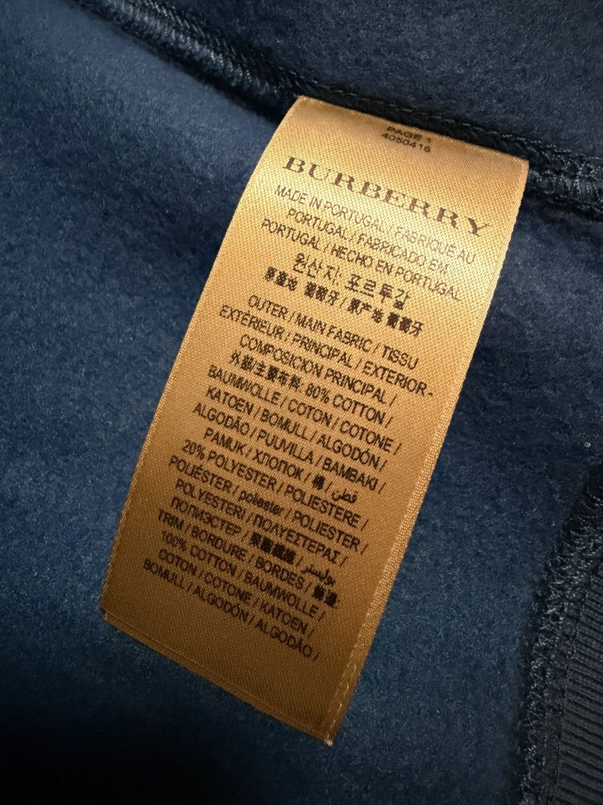 Burberry Burberry Clarendon Mineral Blue zip-up hoodie Size US S / EU 44-46 / 1 - 3 Thumbnail