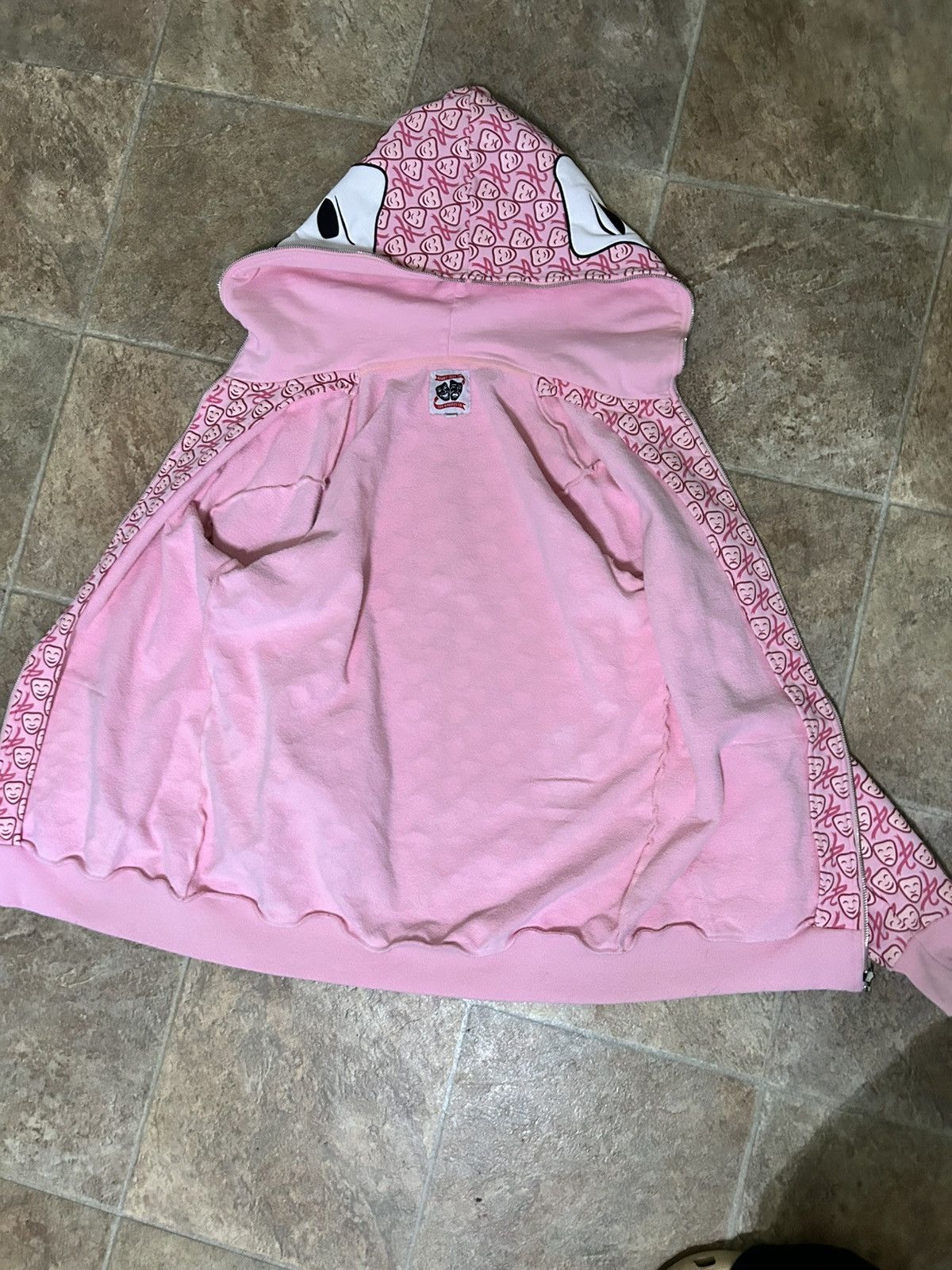 Asaali Pink laugh now cry later all over print full zio hoodie Size US L / EU 52-54 / 3 - 8 Thumbnail