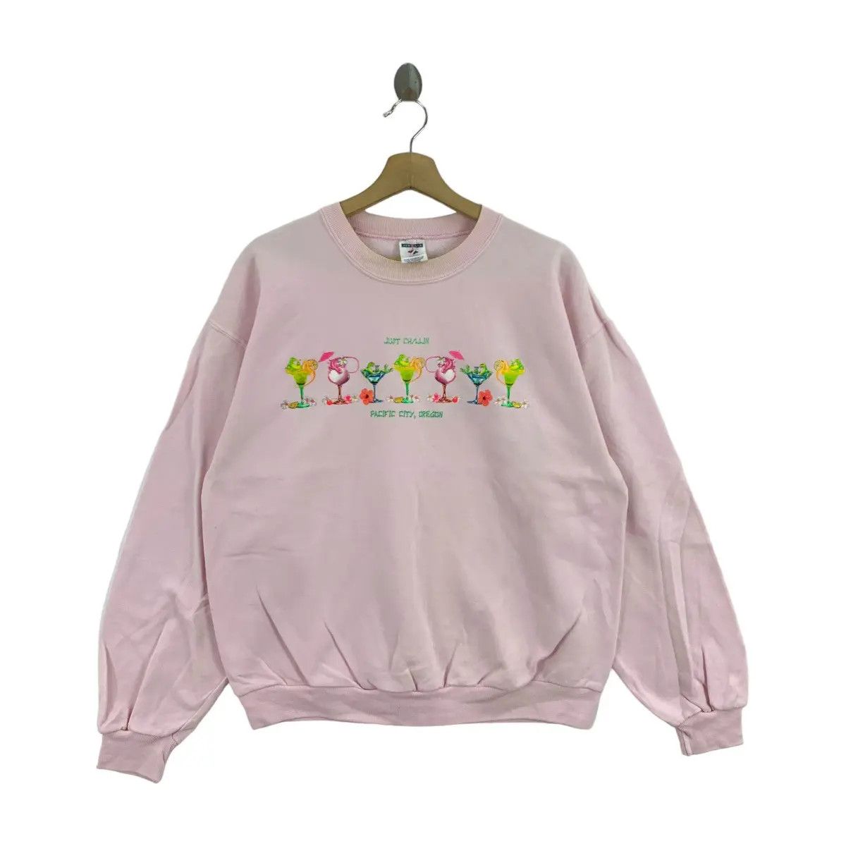 Vintage Vtg PACIFIC CITY OREGON Just Chilling Cocktail Pink Size L / US 10 / IT 46 - 1 Thumbnail