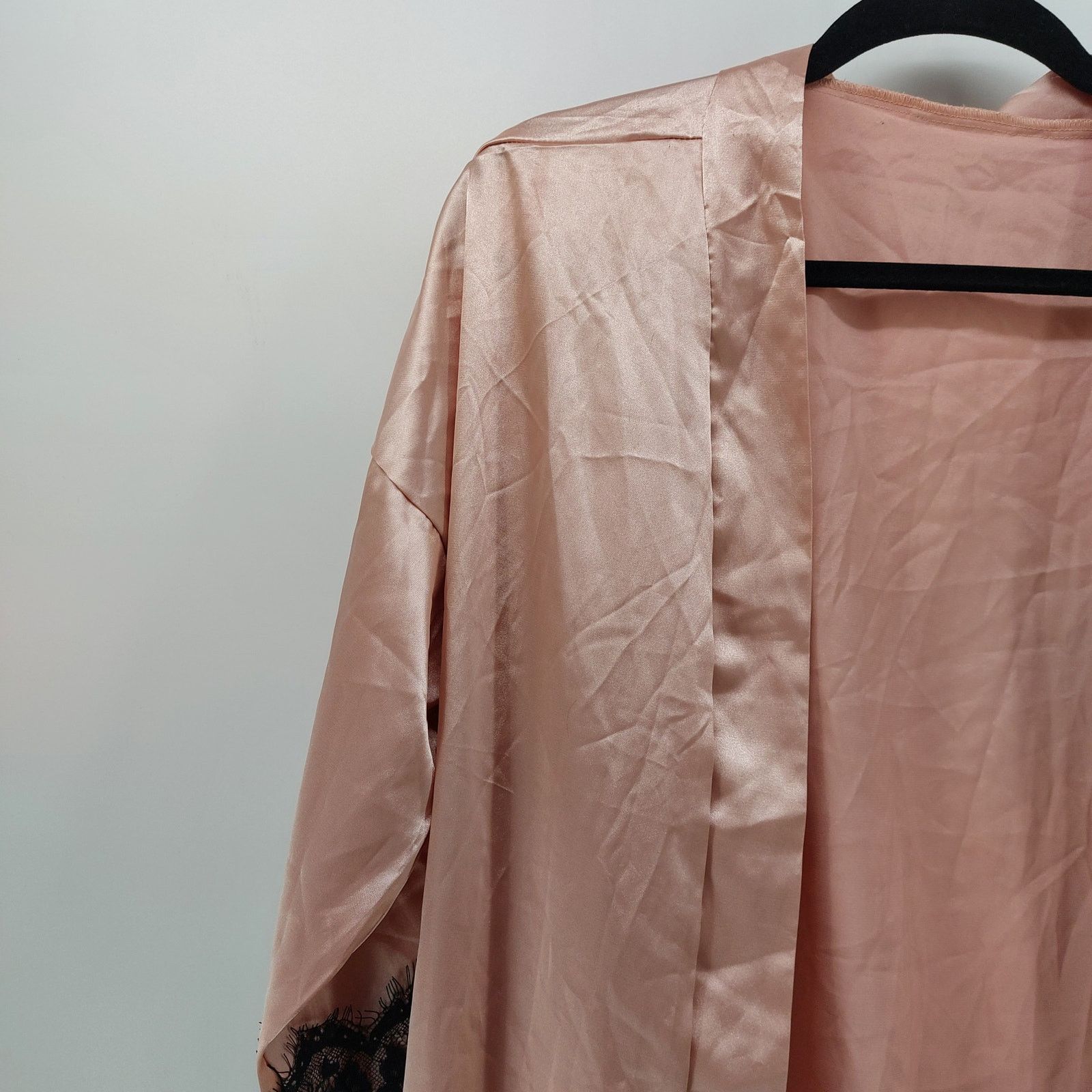 Other Blush Pink Womens Medium Coral Drawstring Robe Women's Black Size M / US 6-8 / IT 42-44 - 4 Thumbnail