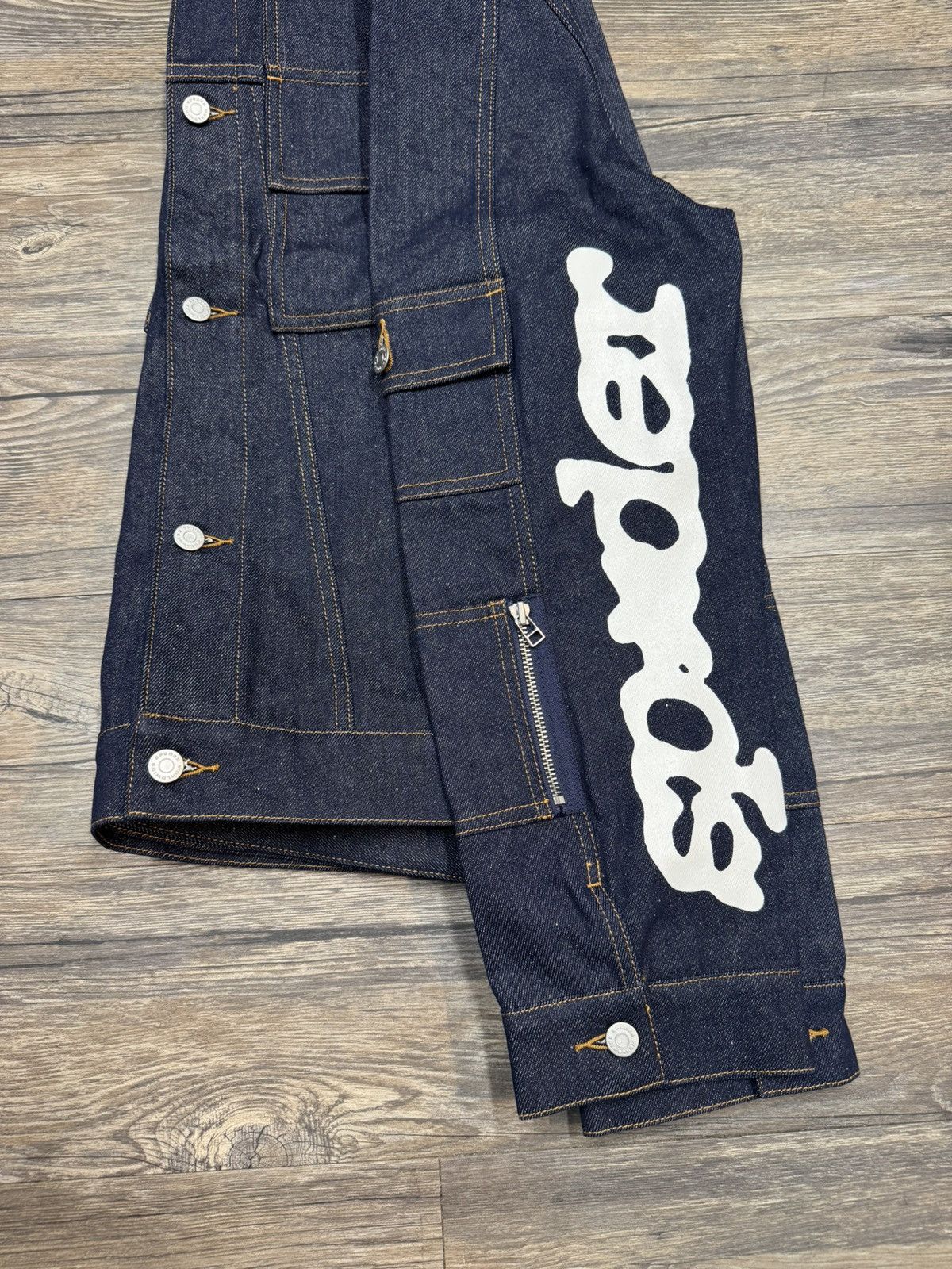 Sp5der SP5DER Denim Trucker Jacket *SAMPLE* Size US XL / EU 56 / 4 - 7 Thumbnail
