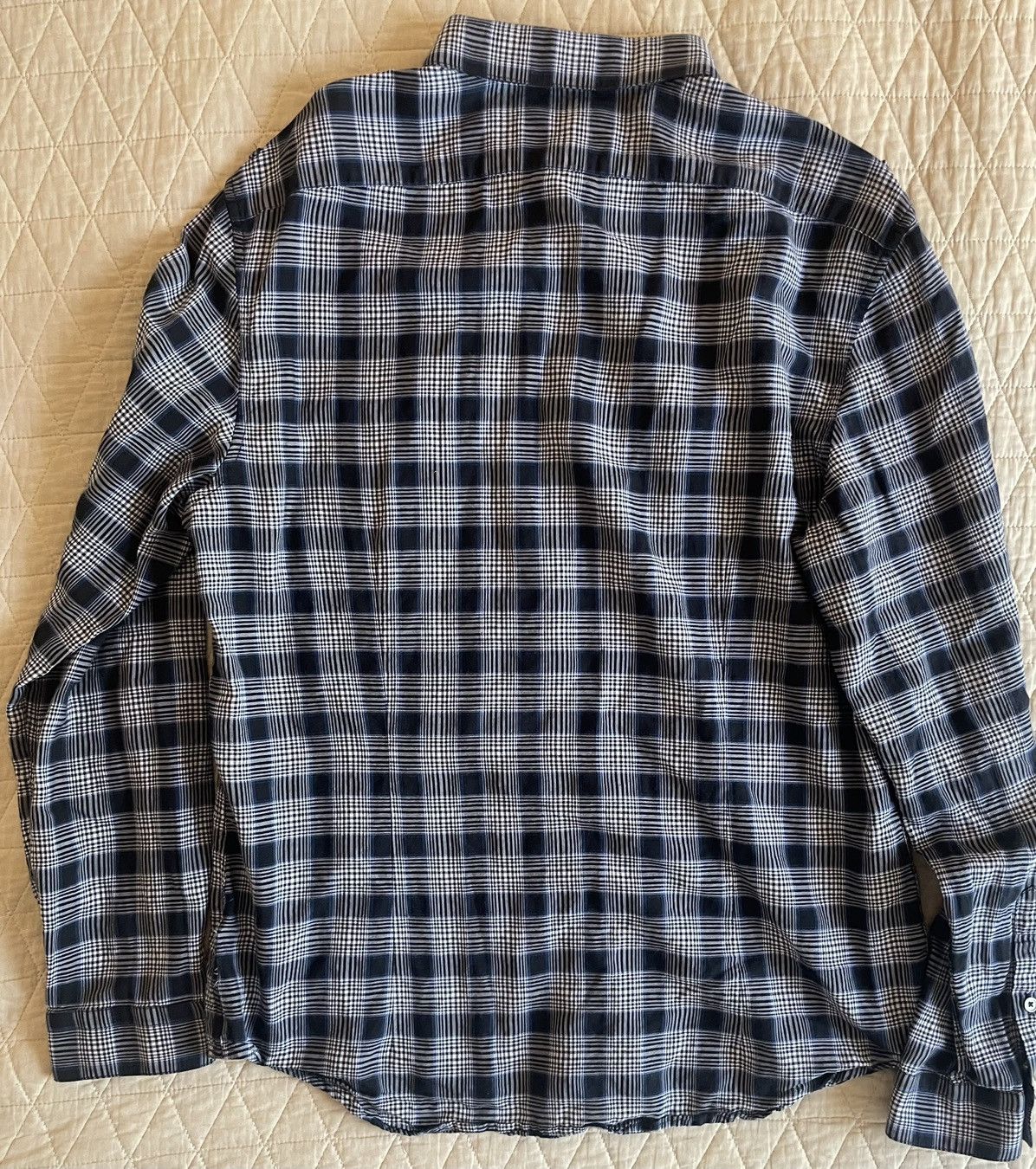 John Varvatos Featherweight Check Print Shirt Size US L / EU 52-54 / 3 - 5 Thumbnail