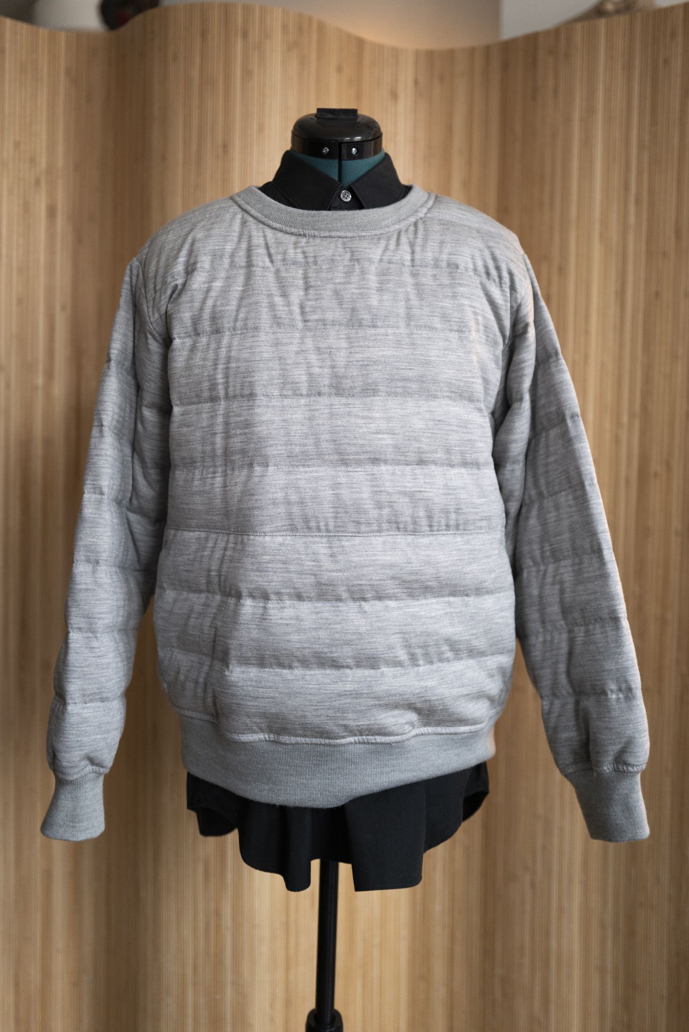 image of Nanamica Puffer Sweatshirt S in Grey, Men's (Size Small)