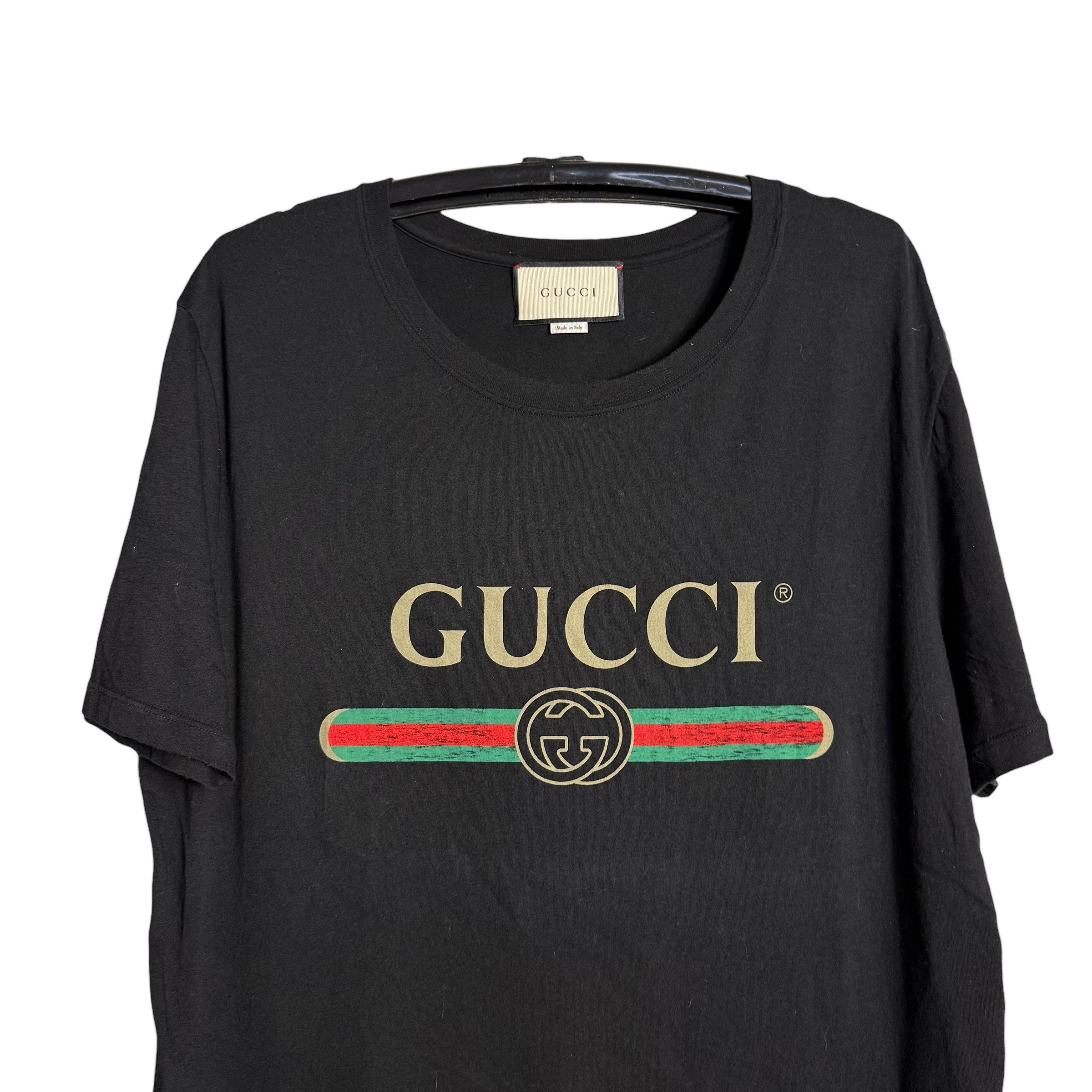 Gucci 🔥RARE🔥Gucci Spellout Logo Oversized T-shirt Size US M / EU 48-50 / 2 - 2 Thumbnail