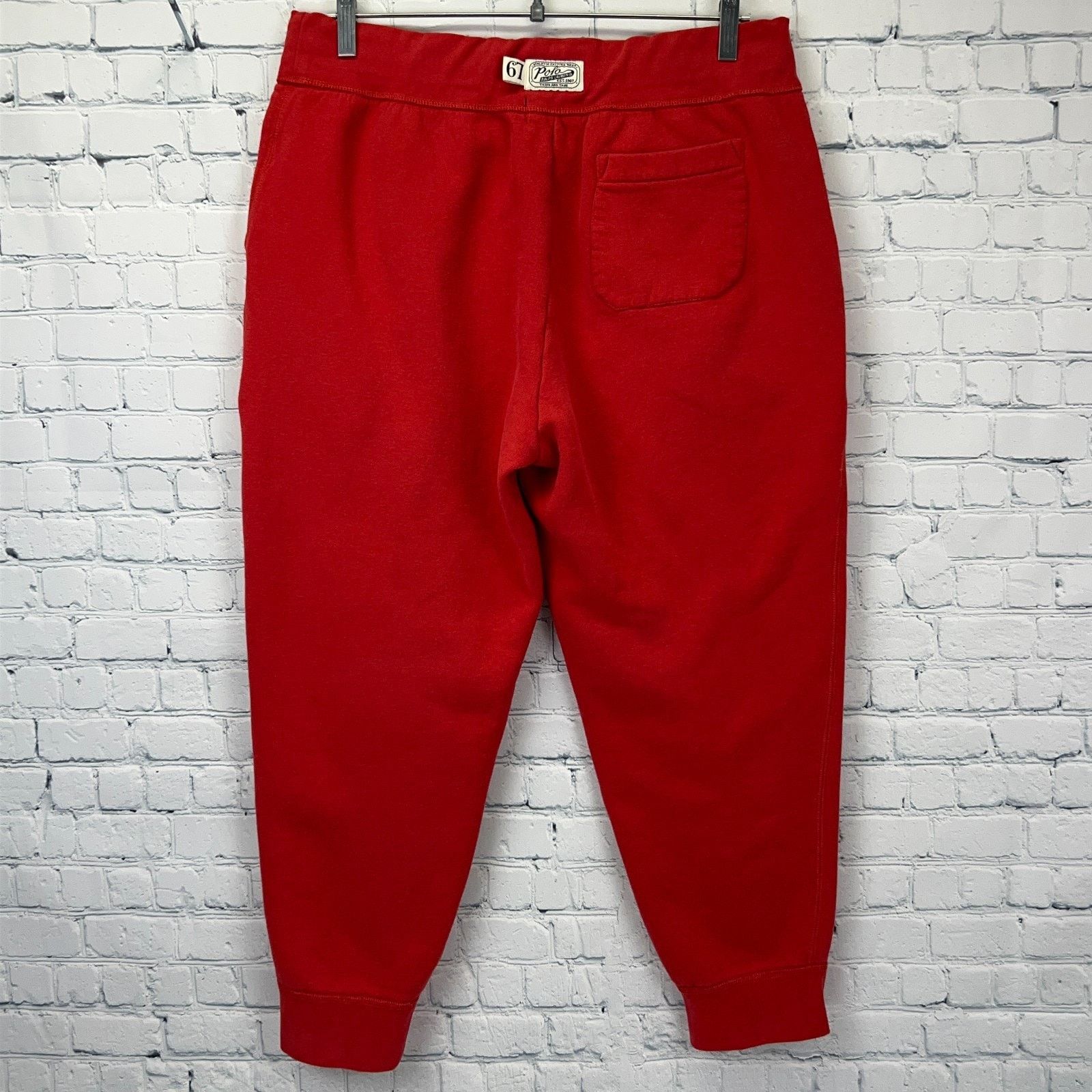 Polo Ralph Lauren Polo Ralph Lauren Joggers Sweatpants Logo Spell Out Red L Size US 36 / EU 52 - 3 Thumbnail