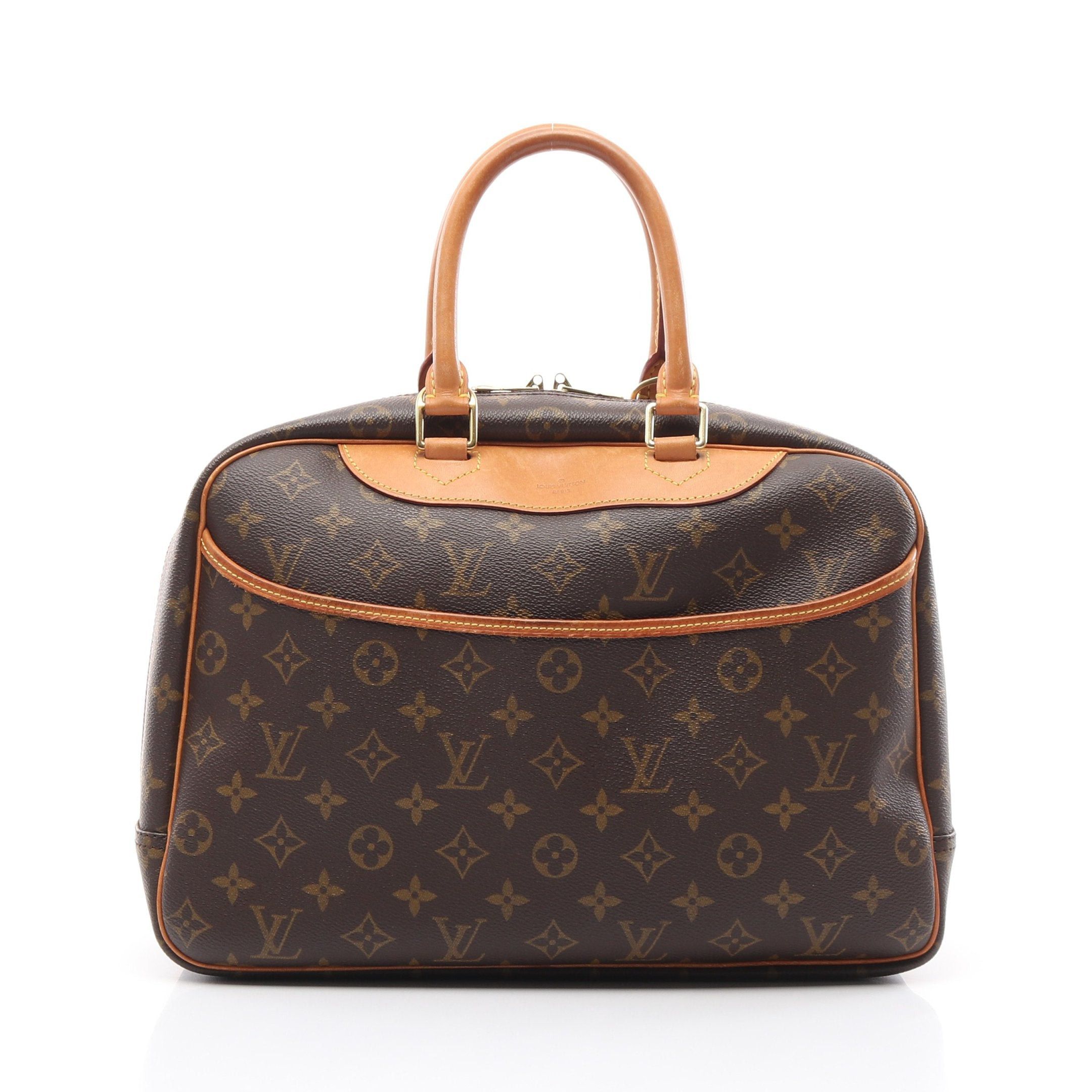 Louis Vuitton Louis Vuitton Deauville Bowling Vanity Monogram Handbag Leather Brown Size ONE SIZE - 1 Thumbnail