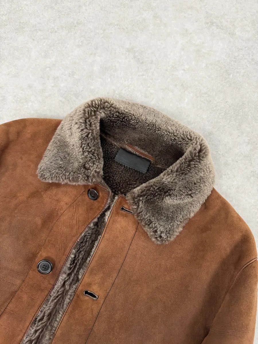 Prada Prada Brown Italian Sheep Dyed Fur Shearling Leather Jacket Size US M / EU 48-50 / 2 - 13 Thumbnail