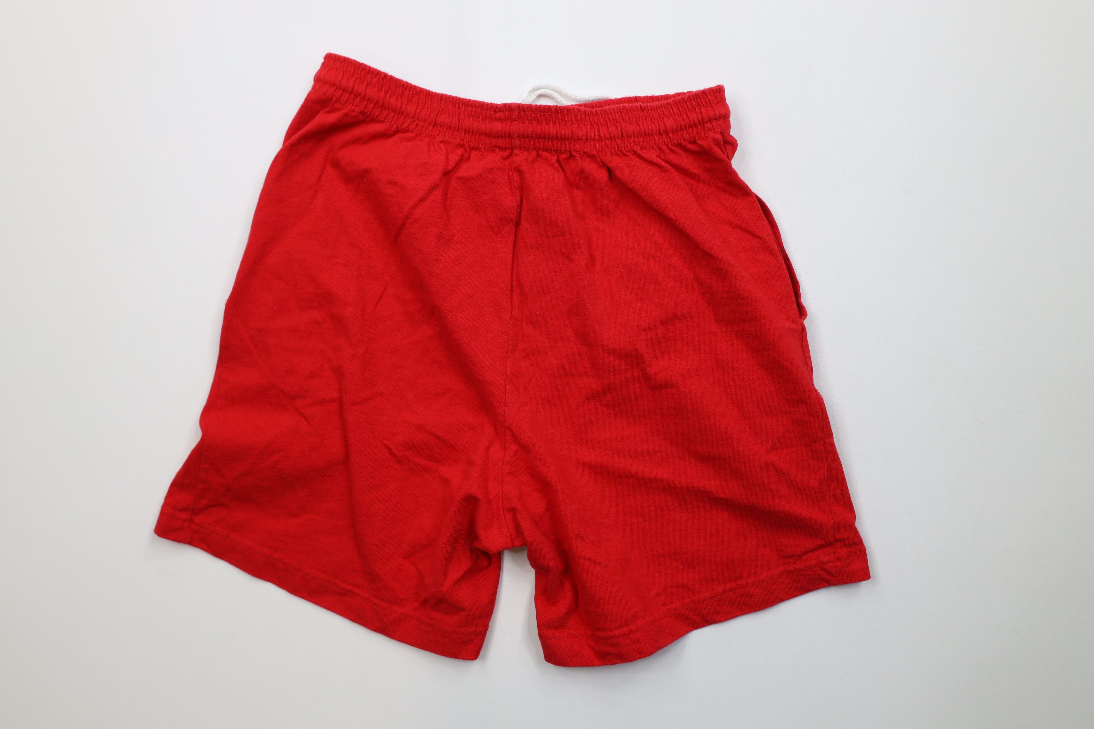 Riddell Vintage 90s Riddell Football Knee Shorts Red Cotton USA Size US 30 / EU 46 - 9 Thumbnail