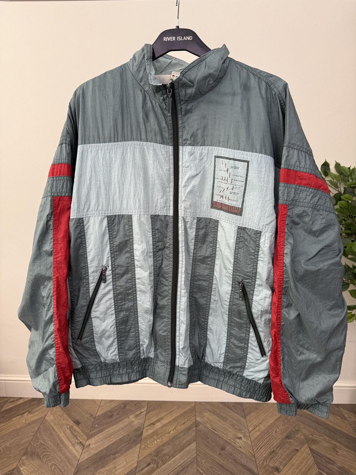 Puma Puma 90s Vintage Windbreaker Track Jacket Grey Red Size US L / EU 52-54 / 3 - 2 Thumbnail