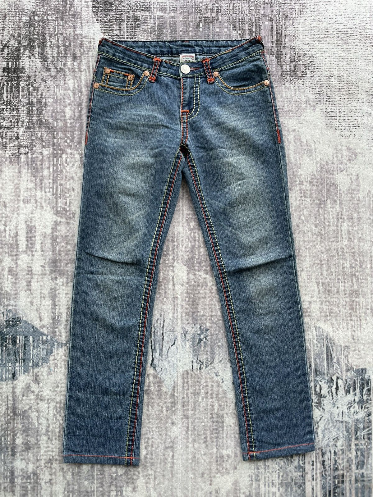 True Religion TRUE RELIGION RICKY SUPER QT MULTI COLOUR DOUBLE STITCH Size US 28 / EU 44 - 2 Thumbnail