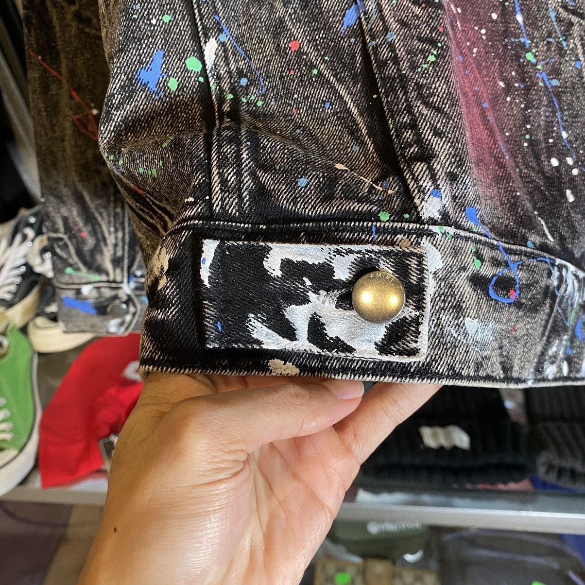 Amiri Black Graffiti Paint Splatter Denim Trucker Jacket Size US M / EU 48-50 / 2 - 10 Thumbnail