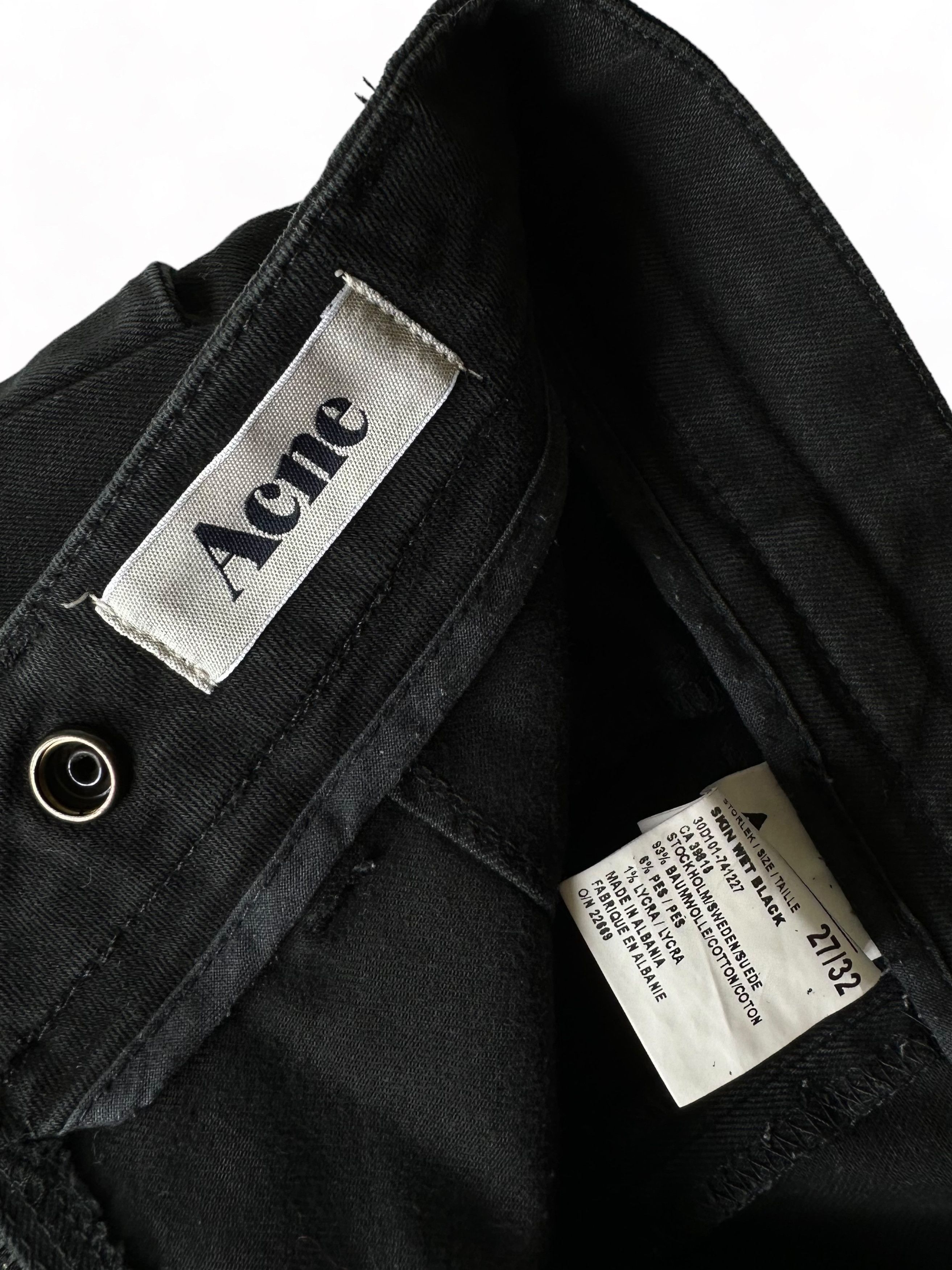 Acne Studios ACNE STUDIOS Skin Wet Black Slim Jeans 27/32 Size 27" / US 4 / IT 40 - 4 Thumbnail