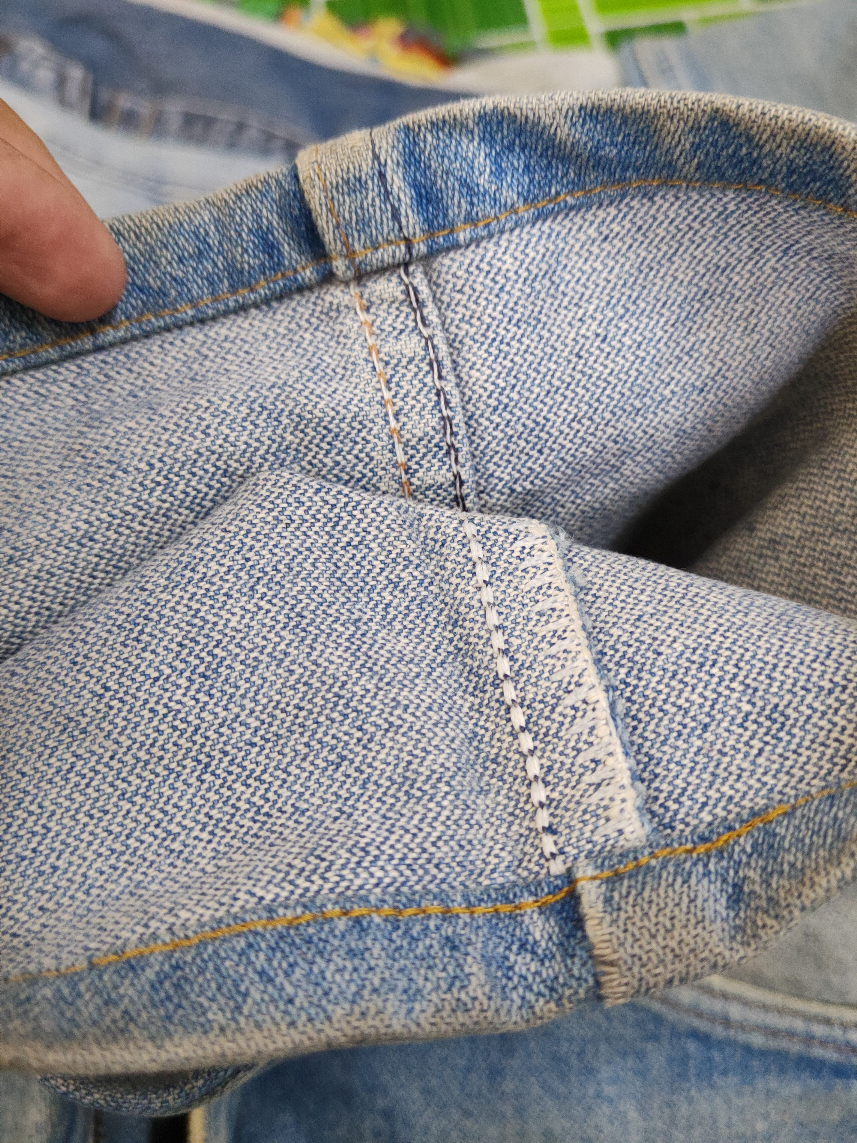 Japanese Brand Wrangler Blue Distressed Ripped denim Jeans #W1496 Size US 31 - 15 Thumbnail