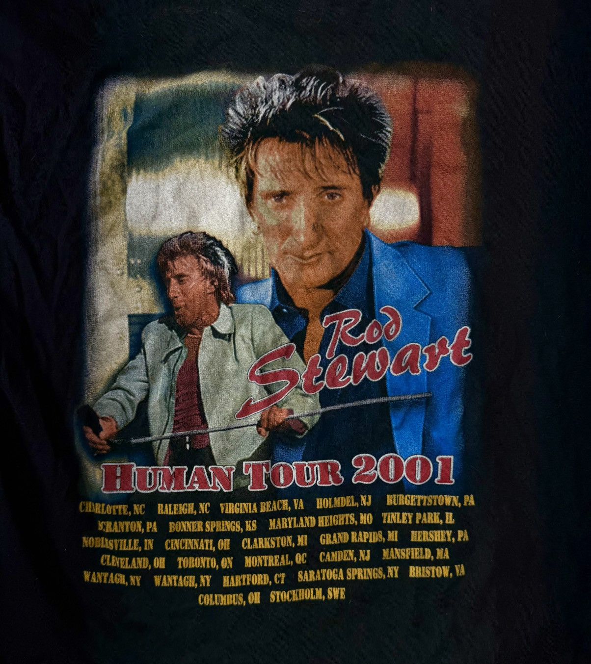 Other Vintage Rod Stewart Adult Tour Shirt Human Tour 2001 Size US L / EU 52-54 / 3 - 4 Thumbnail