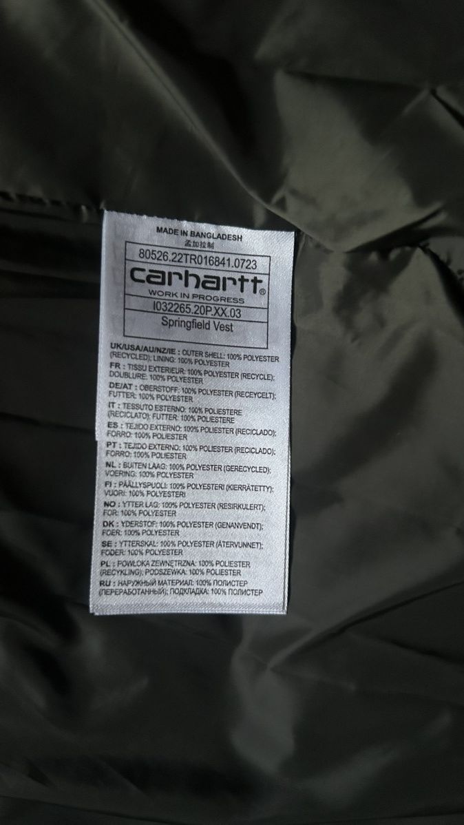Carhartt Carhatt Vest Springfield Size US L / EU 52-54 / 3 - 5 Thumbnail