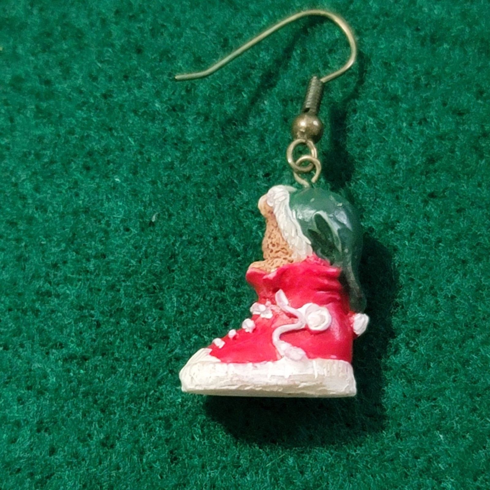 The Unbranded Brand Vtg CHRISTmas Teddy Bear in Shoes Earrings Size ONE SIZE - 3 Thumbnail