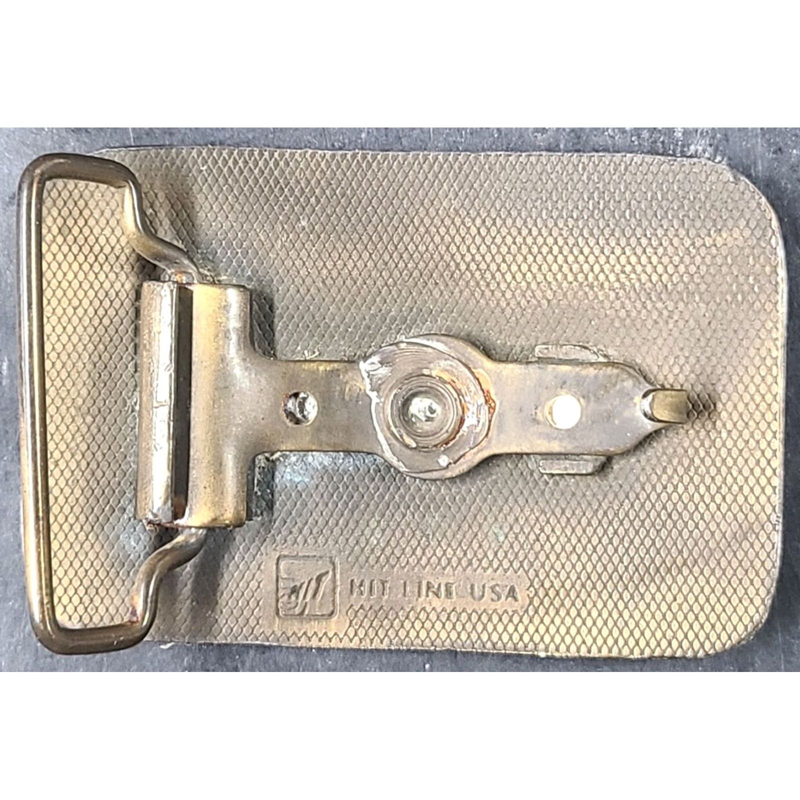 Vintage VINTAGE Hit Line Ditch Witch Solid Brass Belt Buckle 3” Bronze Cowboy Western Rockabilly Adult Unisex Mens Womens 1980s Size ONE SIZE - 6 Thumbnail