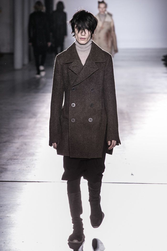 Rick Owens FW 16 "MASTODON" Double-Breasted JMF Wool Peacoat Rick Owens Size US M / EU 48-50 / 2 - 2 Thumbnail