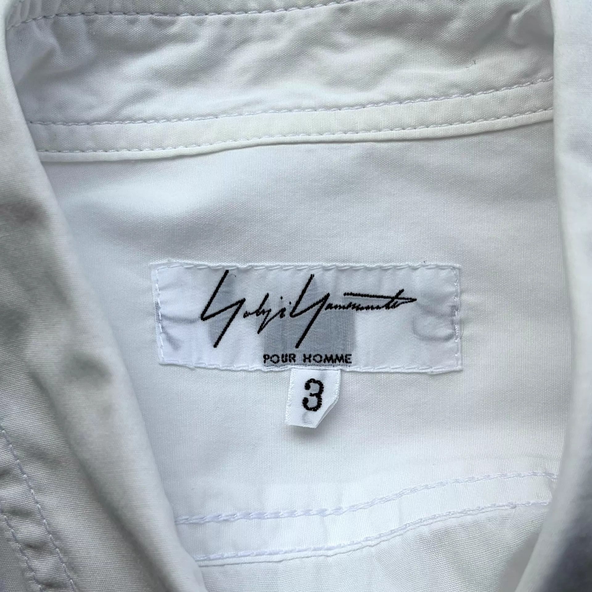 Yohji Yamamoto Yohji Yamamoto 15SS Patchwork Cotton White Shirt Size US L / EU 52-54 / 3 - 6 Thumbnail