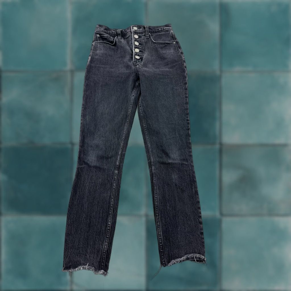 Abercrombie & Fitch VINTAGE Abercrombie & Fitch Jeans Women’s 00 Black The Skinny High Rise Button Fly - 90s Mom Style Womens" Size 24" / US 00 / IT 34 - 1 Thumbnail