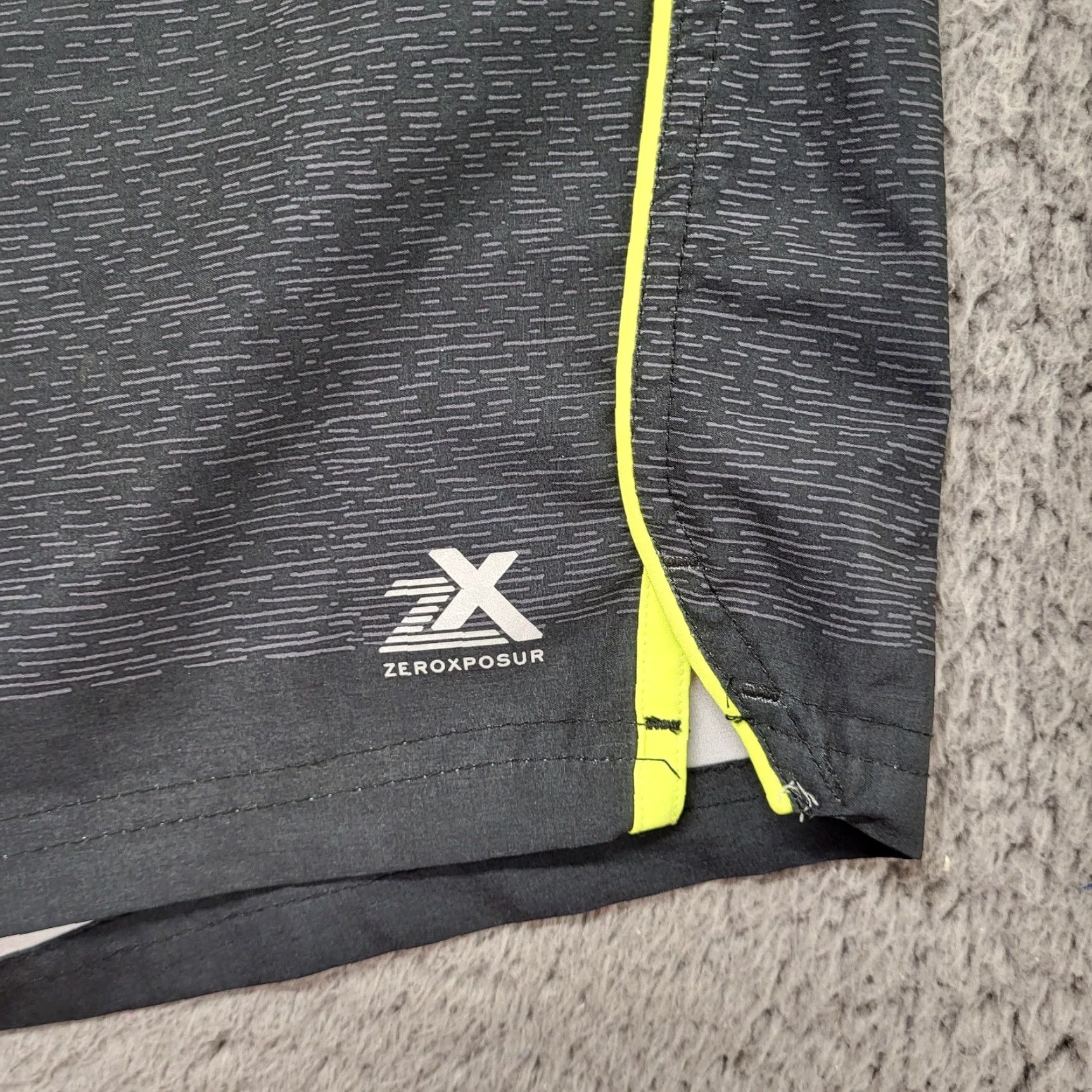 ZeroXposur ZeroXposur Swim Trunks Mens Size XXL Comfort Waistband Green Shore Striped Pockets Drawstring Beach Surfing Modern Colorful Bottoms Size US 39 - 5 Thumbnail