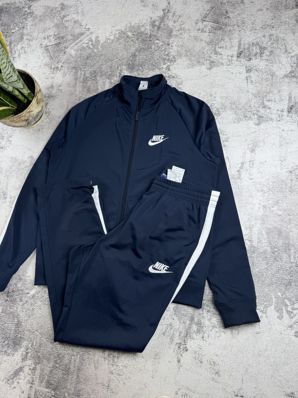 Nike Nike Blue NSW Mens Drill Track Relaxed Set Sweat Sport Rap Sweatshirt Pants Suit Size US L / EU 52-54 / 3 - 3 Thumbnail