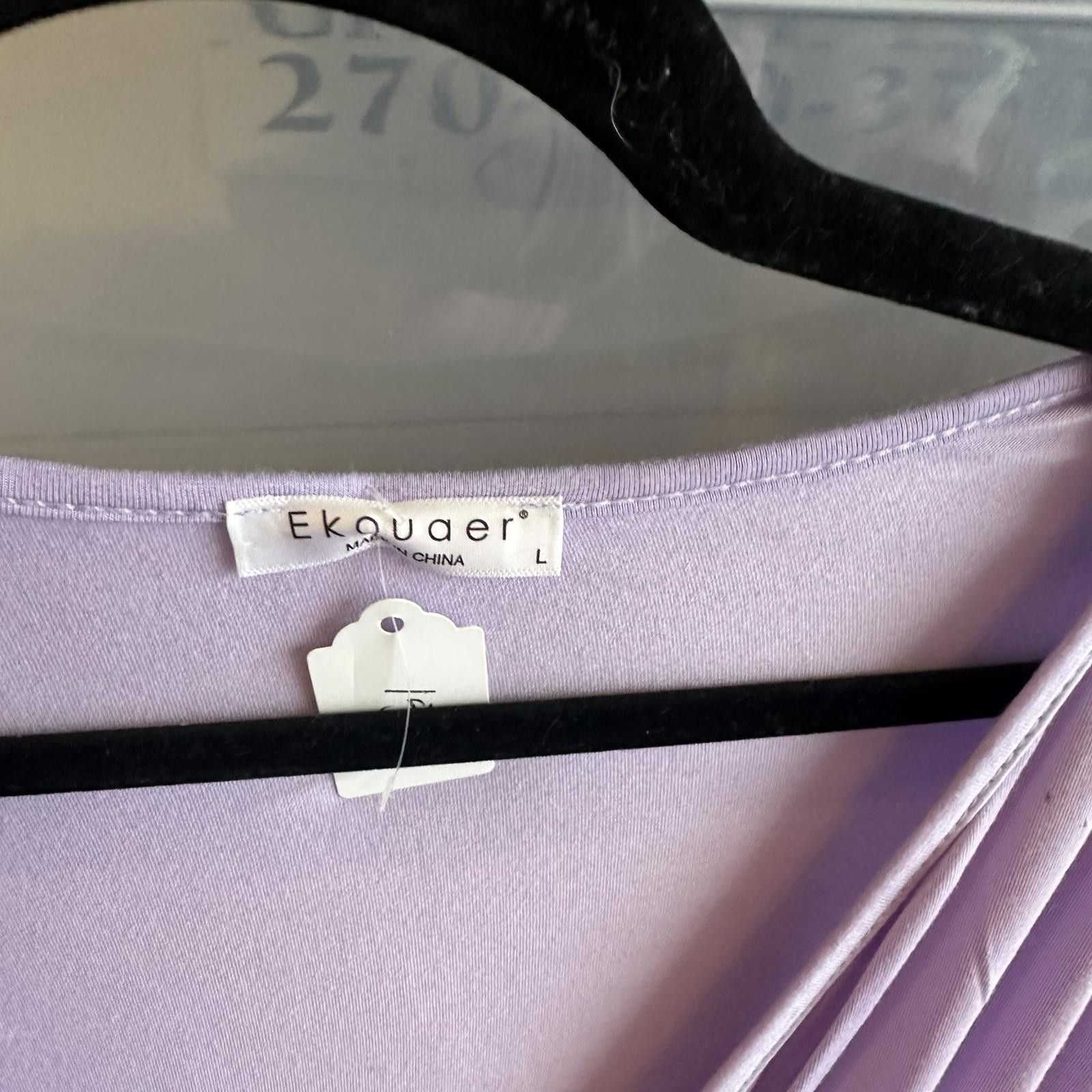 Designer Ekuader Women's Lavender Dress - Size L - Size L / US 10 / IT 46 - 2 Thumbnail