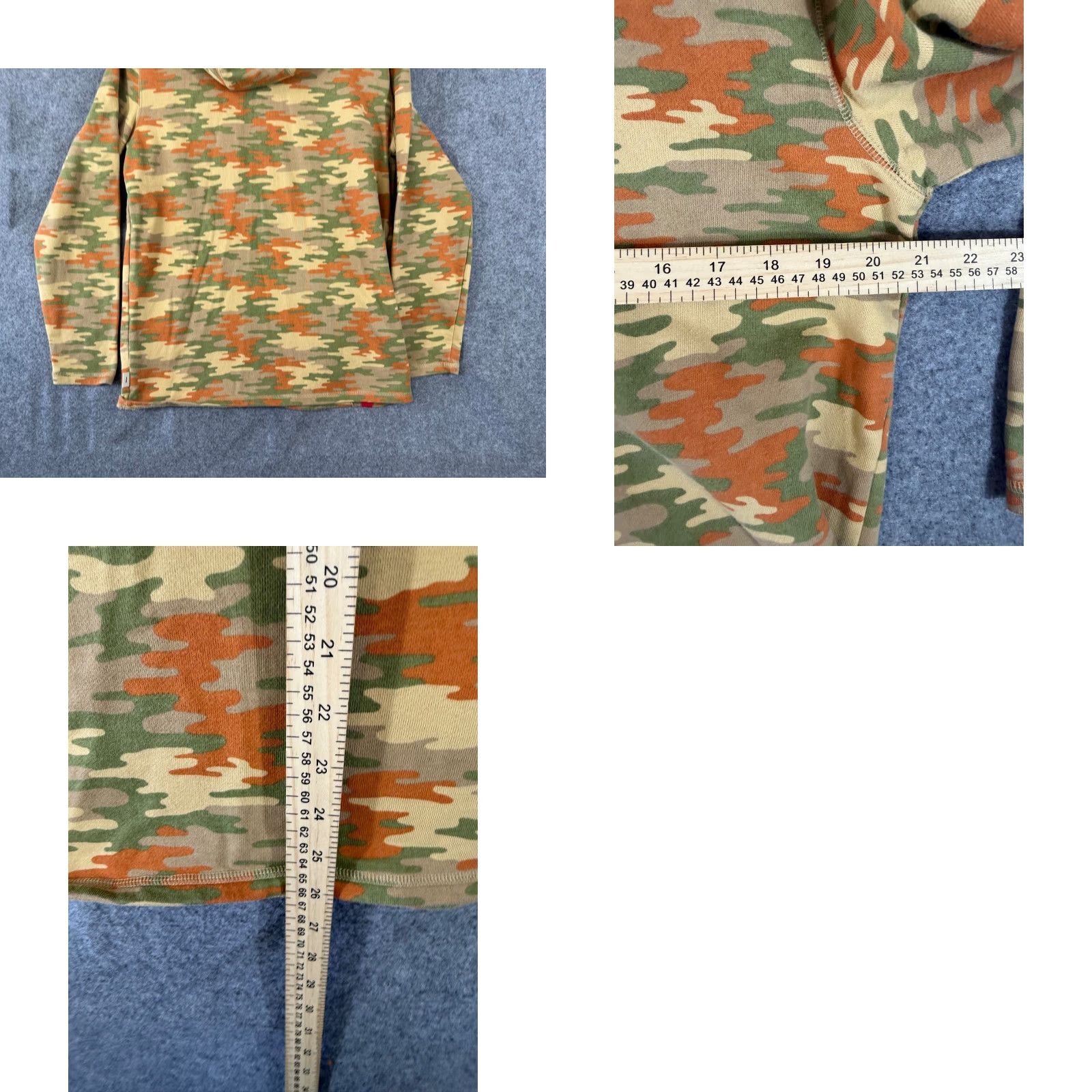 Vintage Magellan Hoodie Sweatshirt Mens S Beige Green Camo Shiner Bock Logo Classic Fit Atmosphere: Army Outdoor Hooded Drawstring Pullover (Vintage No) Size US S / EU 44-46 / 1 - 9 Thumbnail