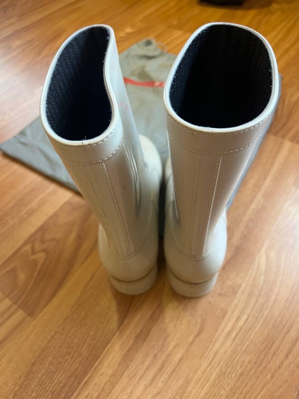Prada Prada Logo Rubber Rain Boots Size US 8 / IT 38 - 13 Thumbnail