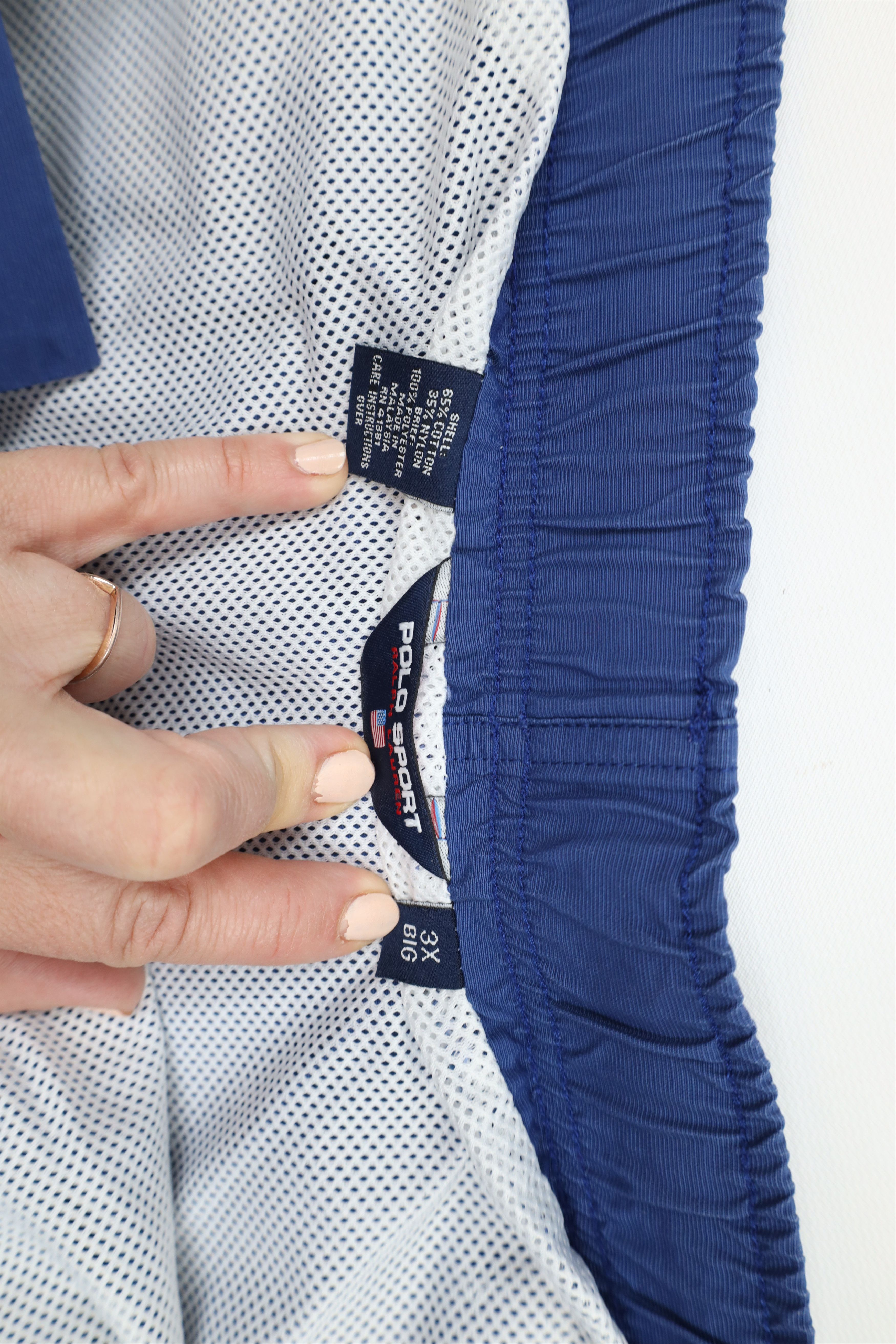 Ralph Lauren × Vintage Vintage 90s Polo Sport Ralph Lauren Wing Lined Shorts Trunks Size US 40 / EU 56 - 7 Thumbnail