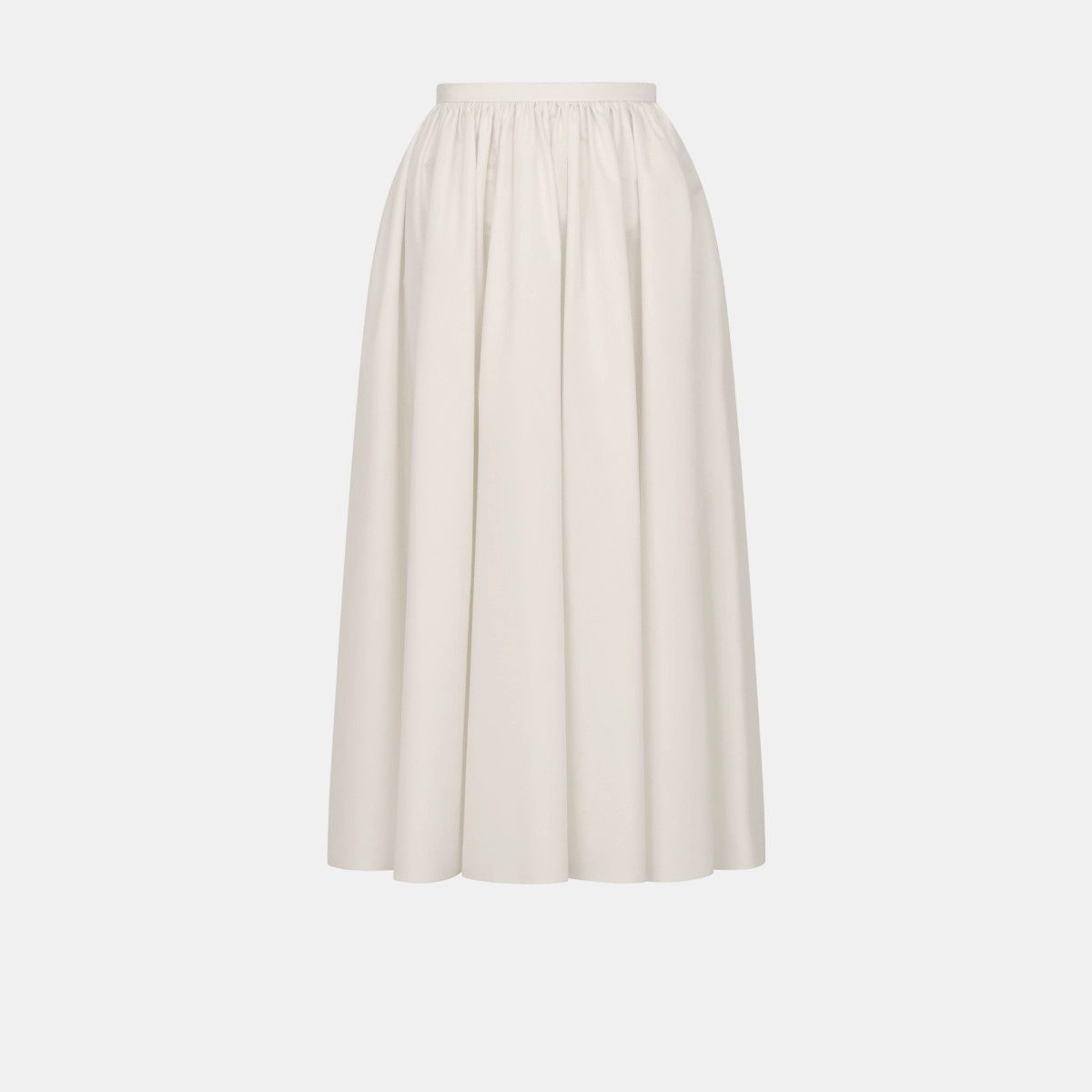 o1bcso1str0225 Flared Mid-Length Skirt in Ecru