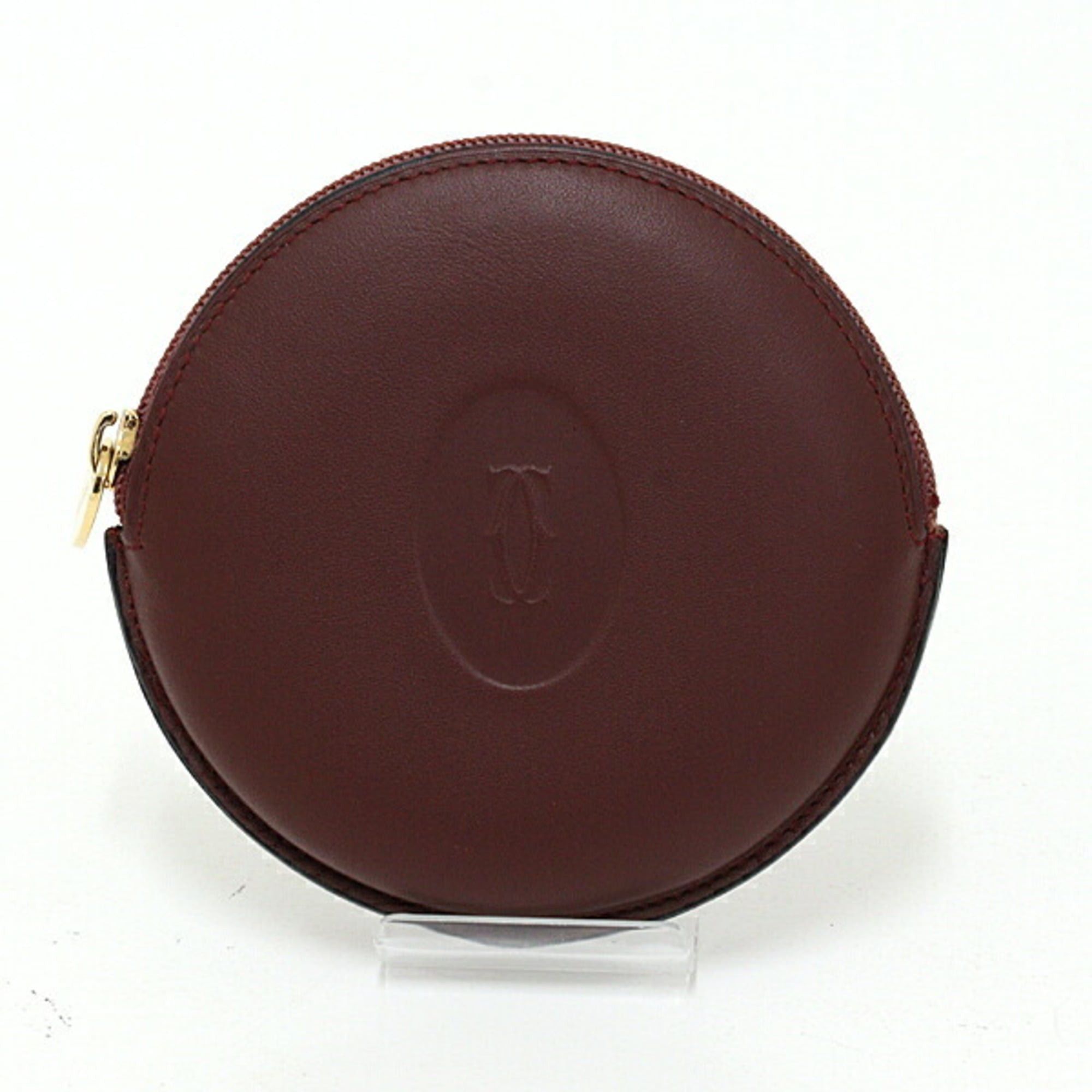 Cartier Cartier Must Line Coin Case, Bordeaux Calfskin Size ONE SIZE - 1 Thumbnail
