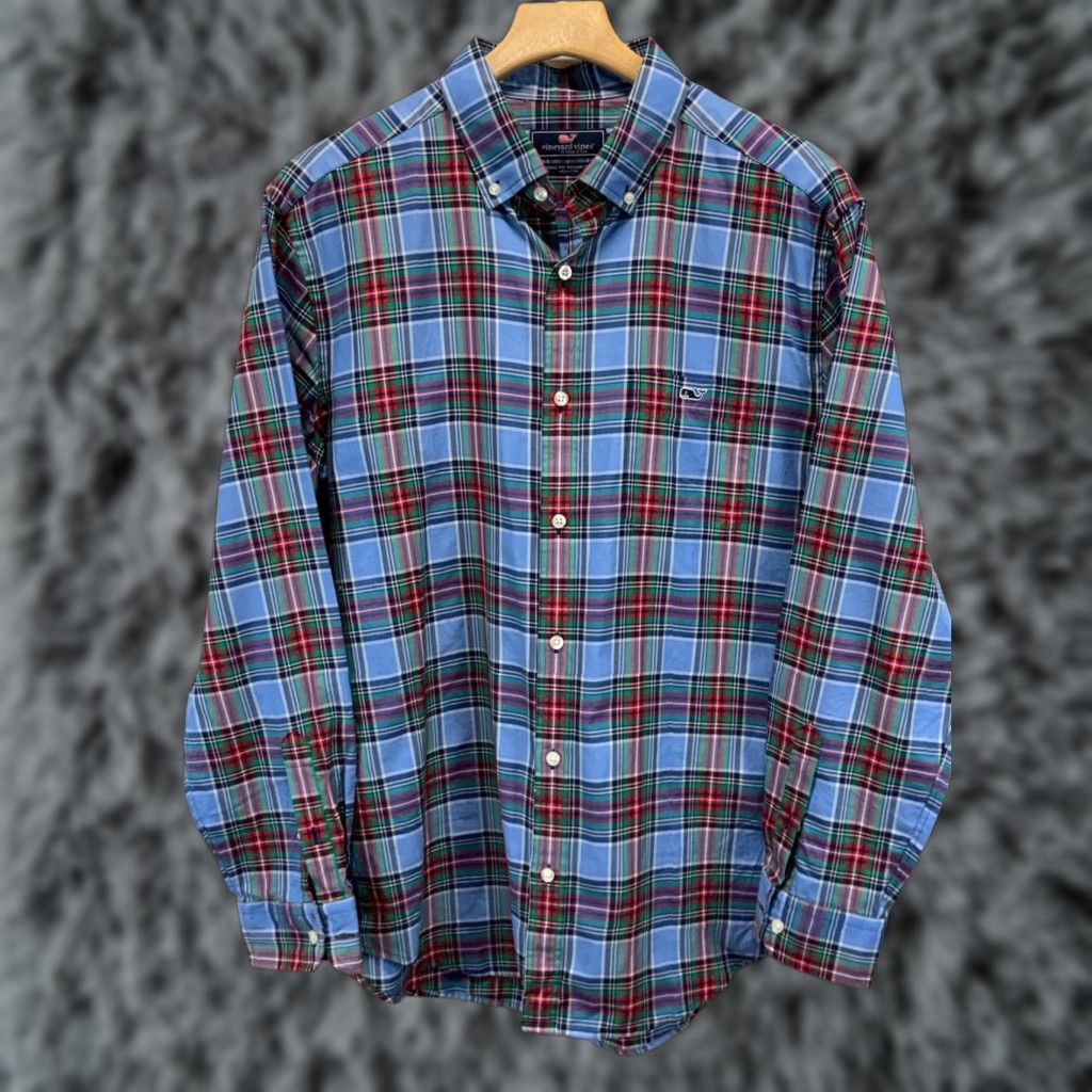 Vineyard Vines Vineyard Vines Tucker Shirt Men L Classic Fit Plaid Button-Down Logo Shirt Size US L / EU 52-54 / 3 - 1 Thumbnail