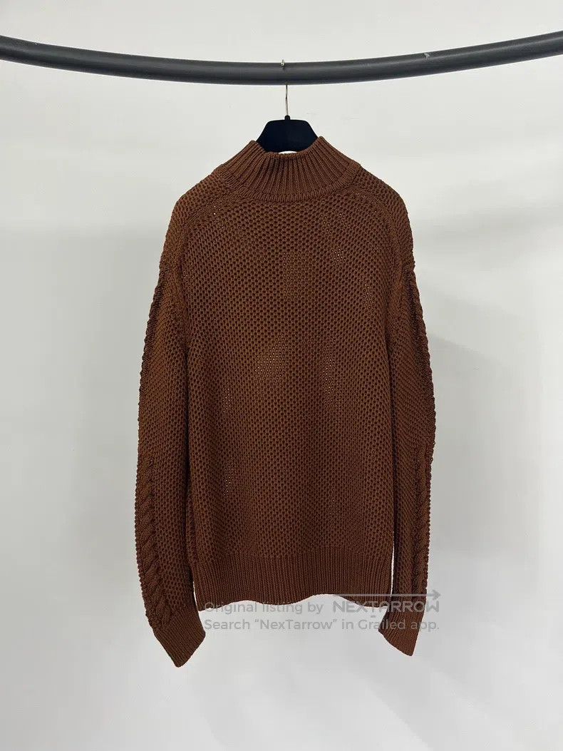 Hermes Hermes Brown Turtleneck Coarse Knit Sweater Size XS / US 0-2 / IT 36-38 - 2 Thumbnail