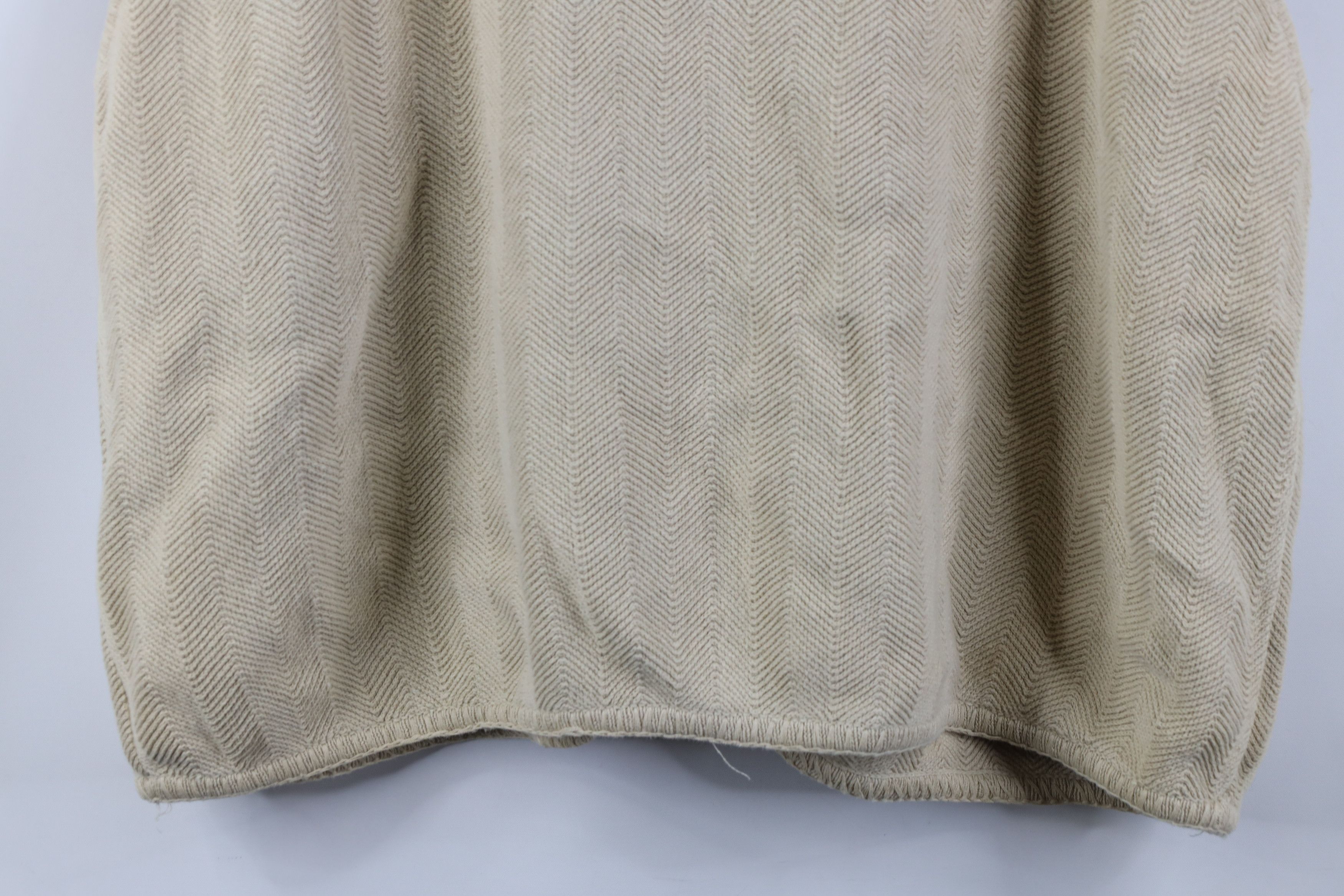 Vintage Vintage 90s Streetwear Fit Herringbone Knit Sweater Vest Size US XL / EU 56 / 4 - 12 Thumbnail