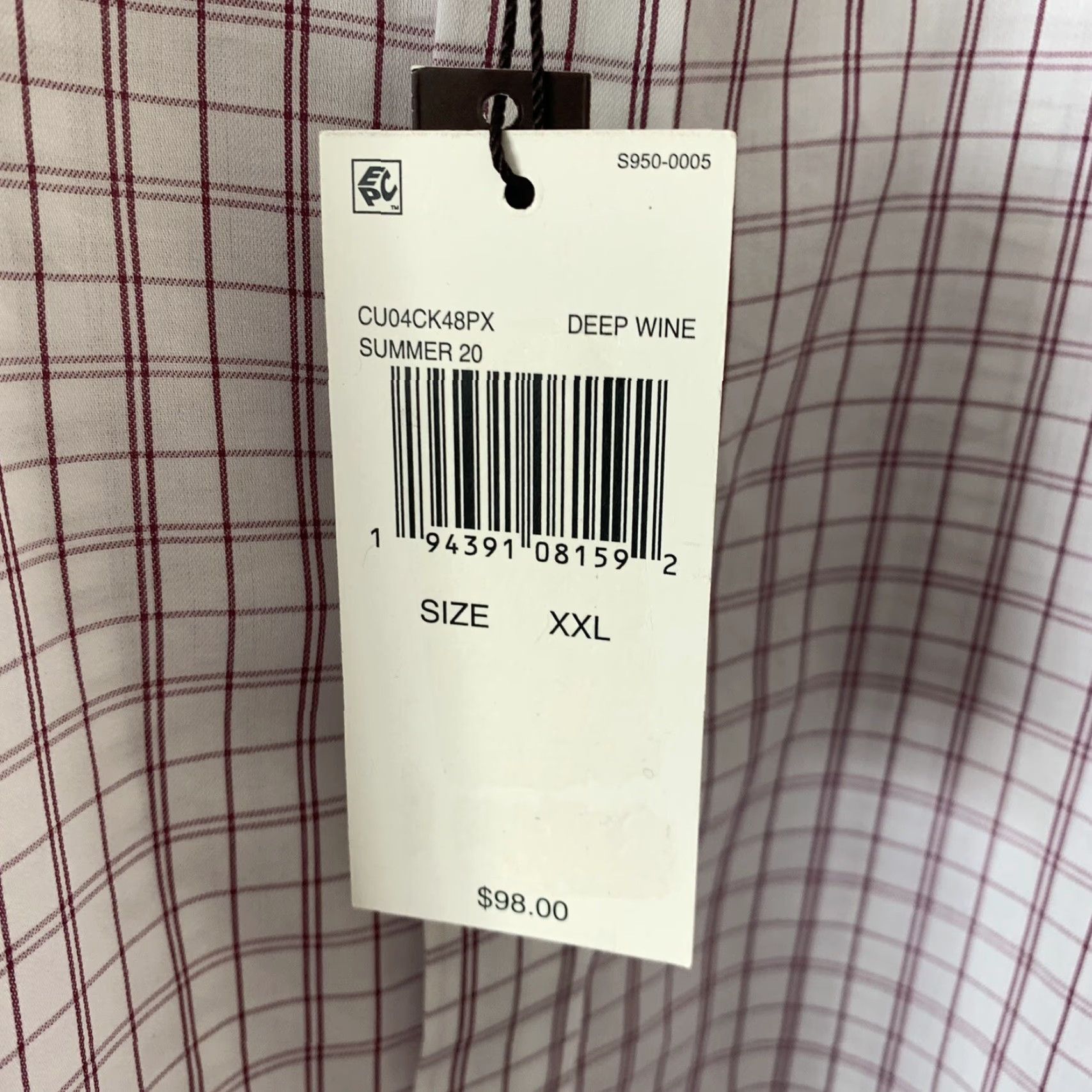 Michael Kors Michael Kors Shirt Mens XXL Slim-Fit Long Sleeve Grid Lines Deep Wine Red Plaid Button-Up Casual Business Women? No—Men. Size US XXL / EU 58 / 5 - 4 Thumbnail
