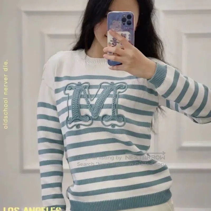 Max Mara MaxMara Striped Cotton Sweater for Women . Size M / US 6-8 / IT 42-44 - 9 Thumbnail