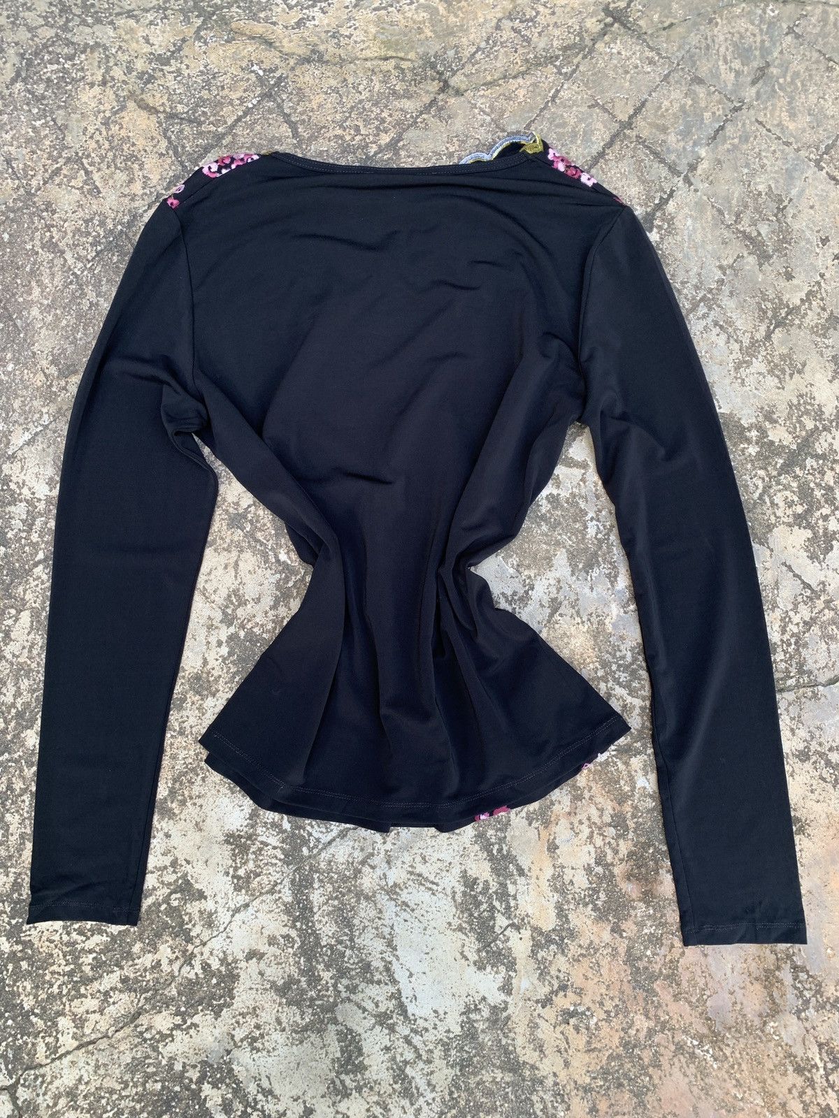 Designer × Seditionaries y2k Etincelle Couture Paris Flower Embroidery Longsleeve Top Size M / US 6-8 / IT 42-44 - 2 Thumbnail