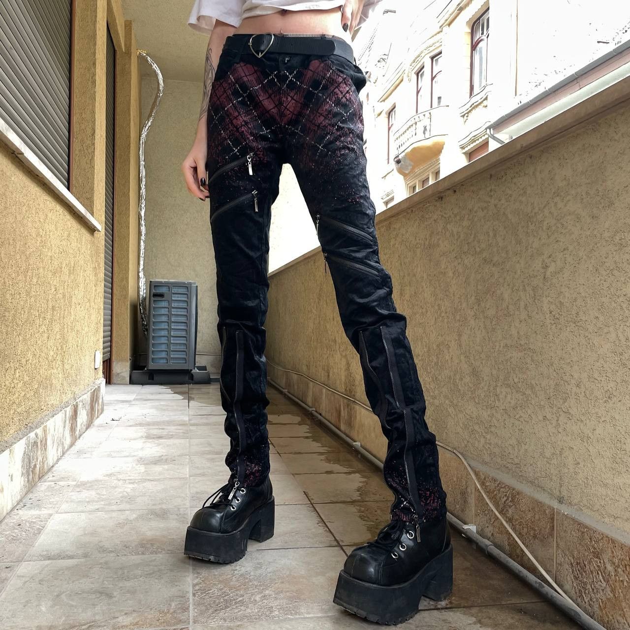 Other Punk Rave Gothic Pants type Gothicana type Killstar Size 32" / US 10 / IT 46 - 2 Thumbnail