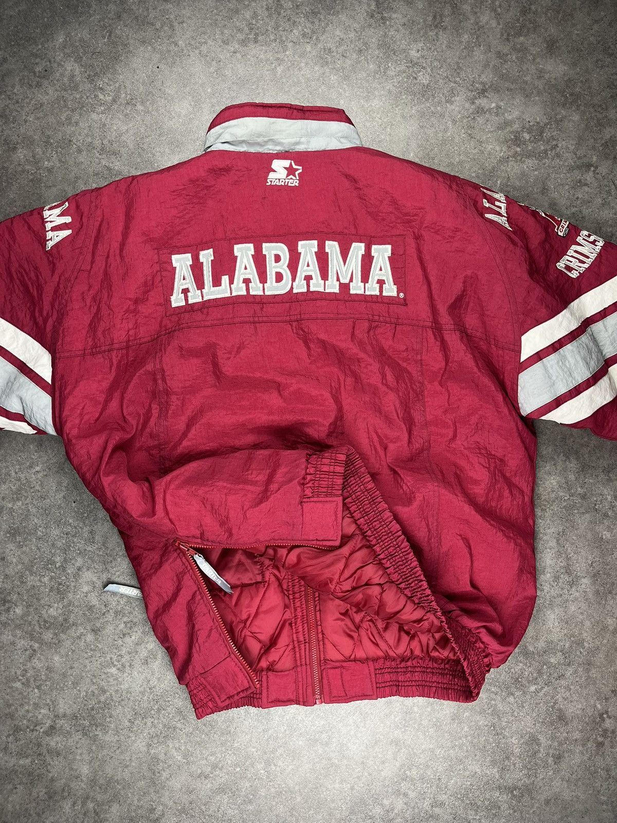 Starter Starter Alabama Tide Football College Jacke - Rot - Vintage Size US L / EU 52-54 / 3 - 8 Thumbnail